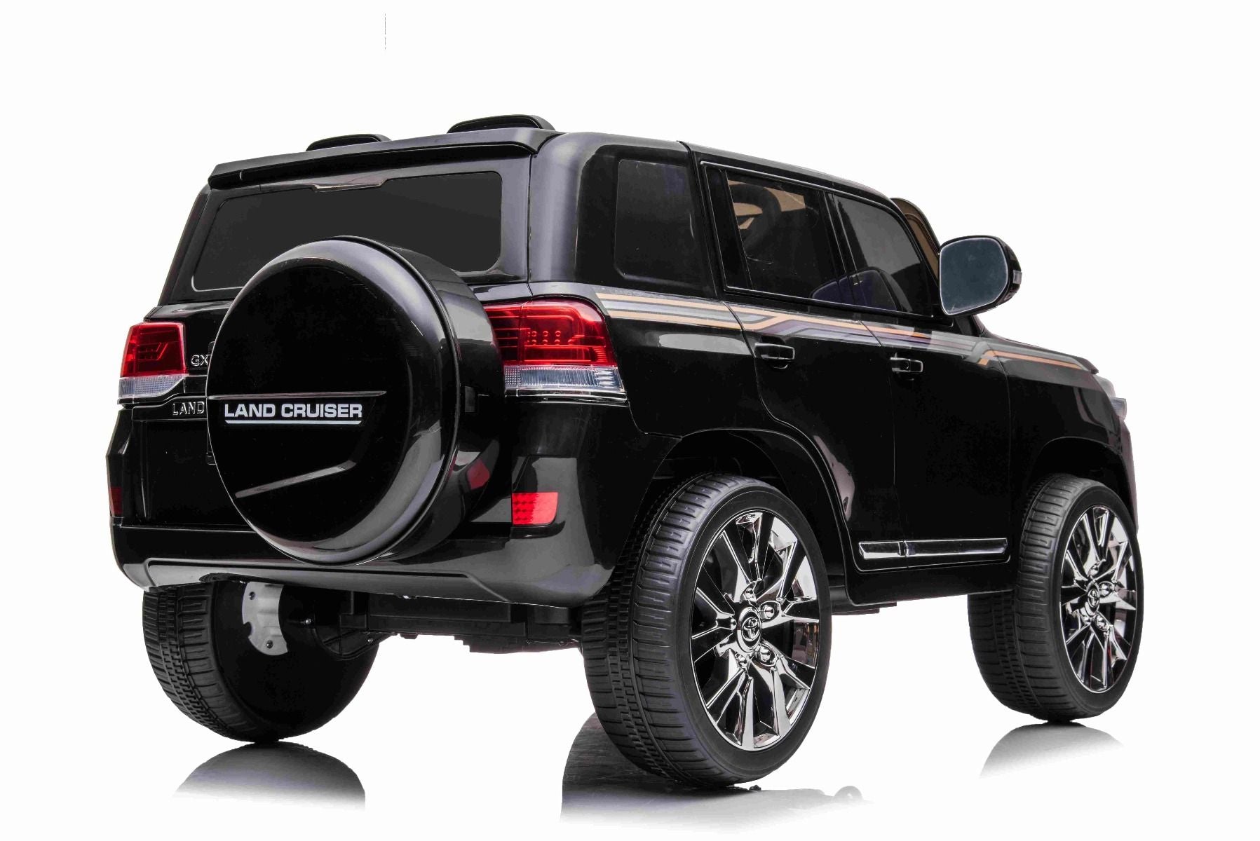 Voiture électrique enfants 12V Toyota Landcruiser, NOIR avec télécommande 2,4 Ghz, Moteur 2 x 35W, Licence