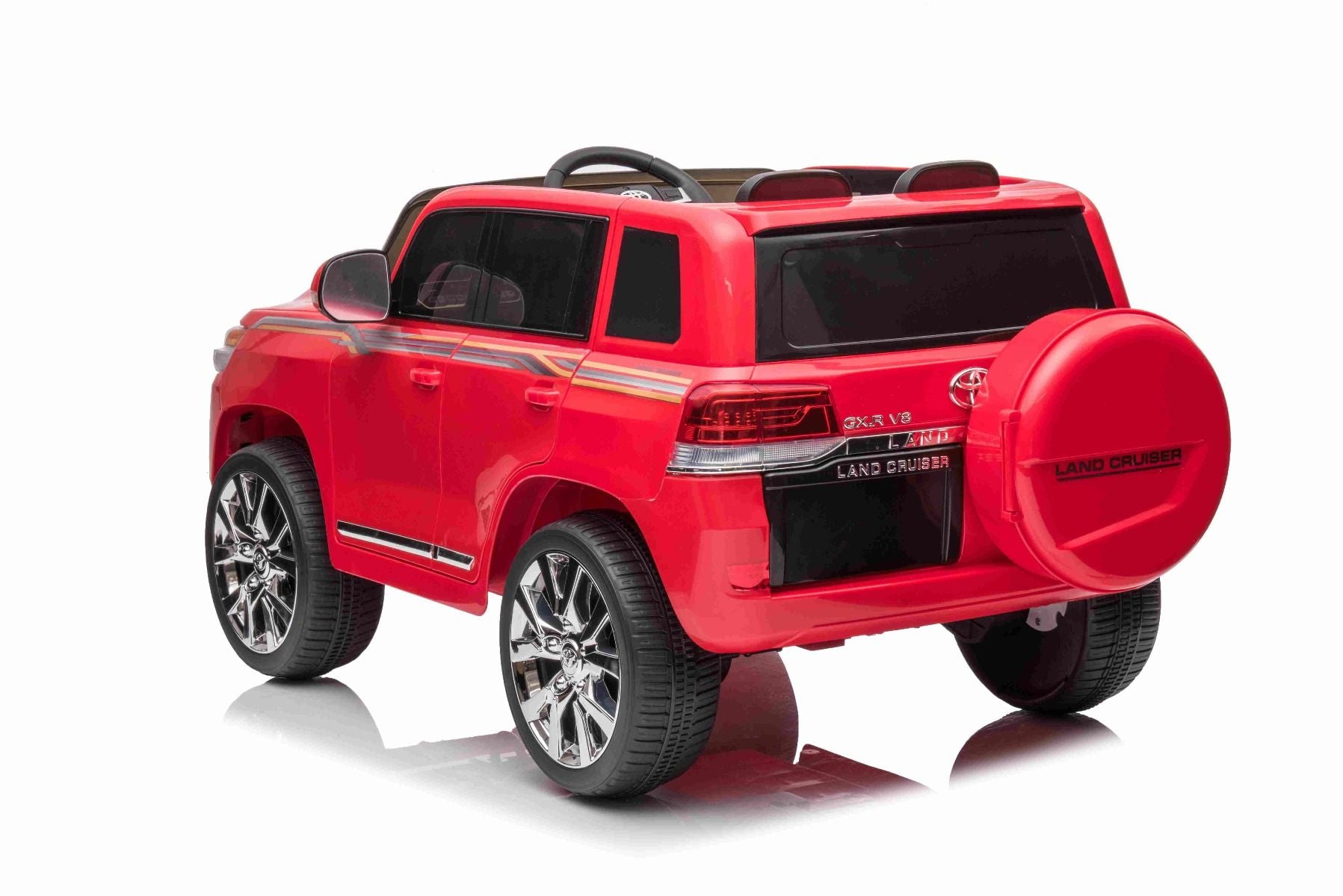 Voiture électrique enfants 12V Toyota Landcruiser, ROUGE avec télécommande 2,4 Ghz, Moteur 2 x 35W, Licence