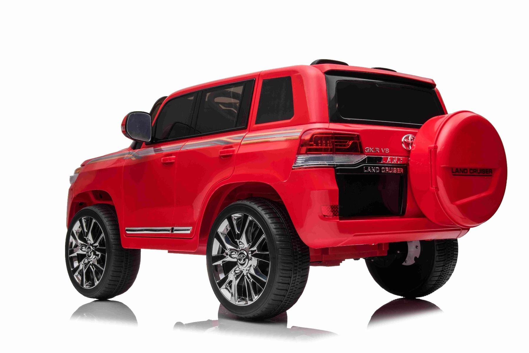 Voiture électrique enfants 12V Toyota Landcruiser, ROUGE avec télécommande 2,4 Ghz, Moteur 2 x 35W, Licence