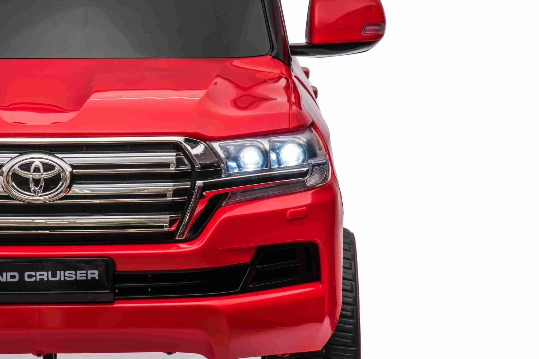 Voiture électrique enfants 12V Toyota Landcruiser, ROUGE avec télécommande 2,4 Ghz, Moteur 2 x 35W, Licence
