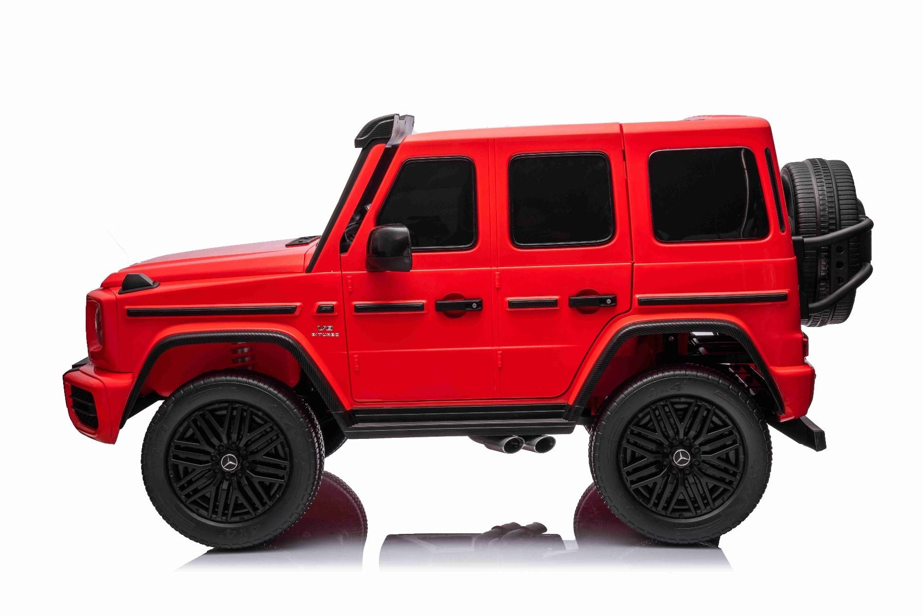 Voiture électrique Mercedes-Benz G63 AMG 4x4² Biplace 12V, rouge , Lecteur MP3 avec entrée USB/AUX, Conduite 4x4, Batterie 12V14Ah, Roues EVA avec suspension, Sièges en similicuir, Télécommande, Licence