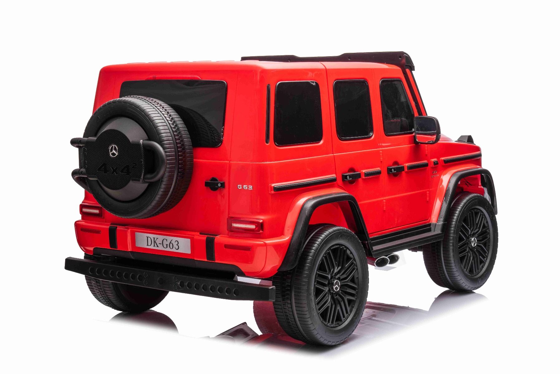 Voiture électrique Mercedes-Benz G63 AMG 4x4² Biplace 12V, rouge , Lecteur MP3 avec entrée USB/AUX, Conduite 4x4, Batterie 12V14Ah, Roues EVA avec suspension, Sièges en similicuir, Télécommande, Licence