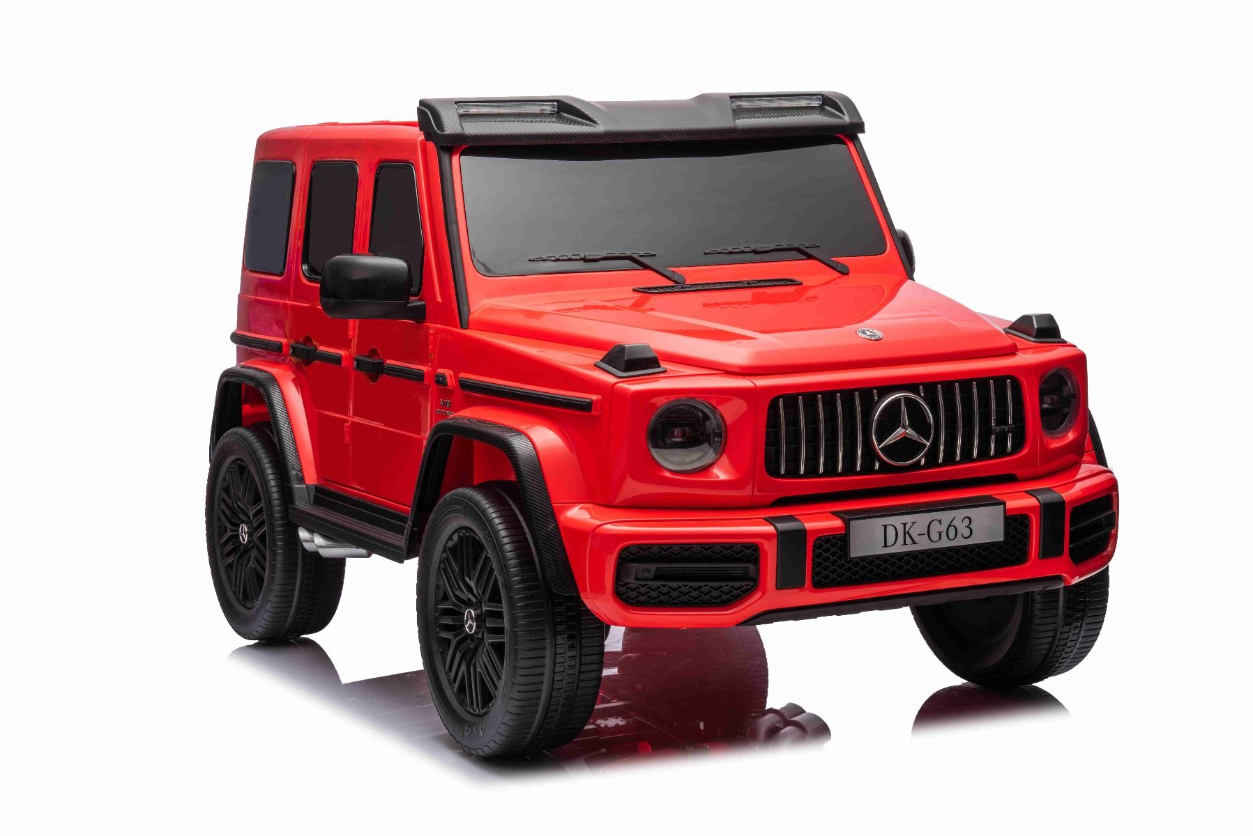 Voiture électrique Mercedes-Benz G63 AMG 4x4² Biplace 12V, rouge , Lecteur MP3 avec entrée USB/AUX, Conduite 4x4, Batterie 12V14Ah, Roues EVA avec suspension, Sièges en similicuir, Télécommande, Licence