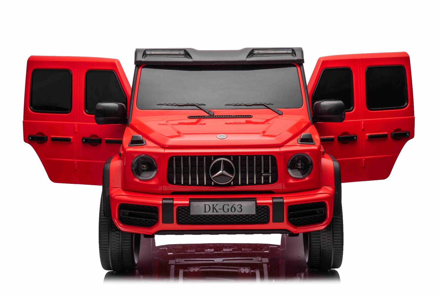 Voiture électrique Mercedes-Benz G63 AMG 4x4² Biplace 12V, rouge , Lecteur MP3 avec entrée USB/AUX, Conduite 4x4, Batterie 12V14Ah, Roues EVA avec suspension, Sièges en similicuir, Télécommande, Licence