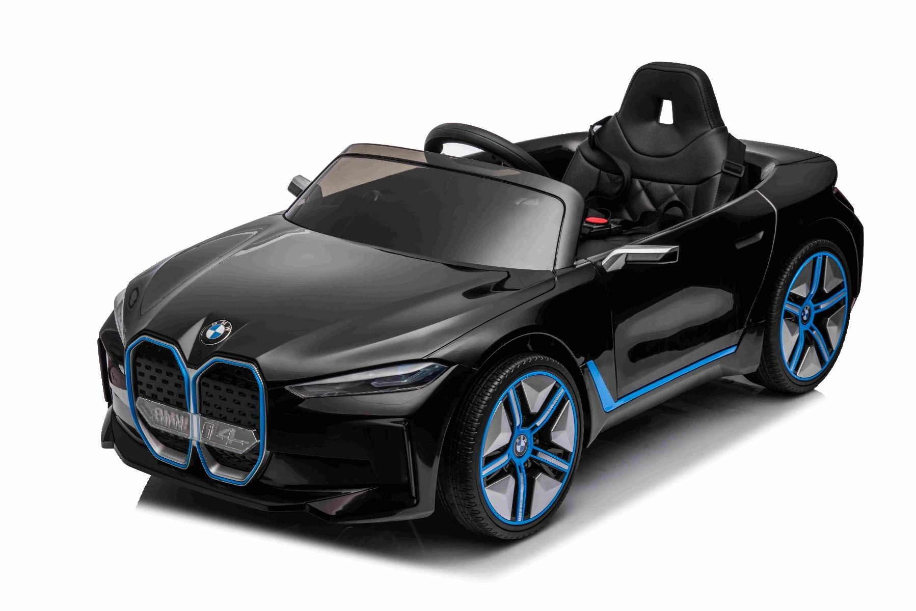 Voiture électrique 12V BMW i4, noir, avec télécommande 2,4 GHz, moteur 2 X 25W, licence ORIGINAL