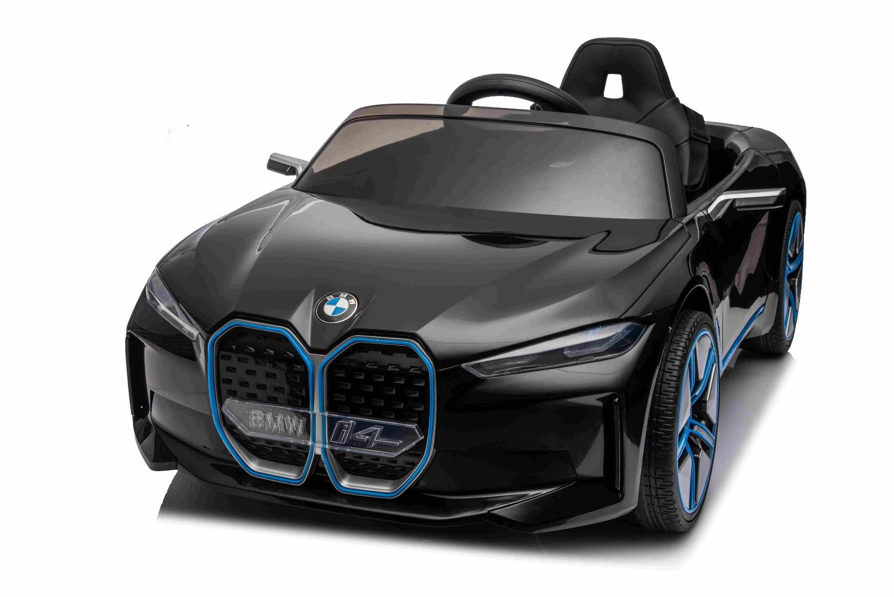 Voiture électrique 12V BMW i4, noir, avec télécommande 2,4 GHz, moteur 2 X 25W, licence ORIGINAL
