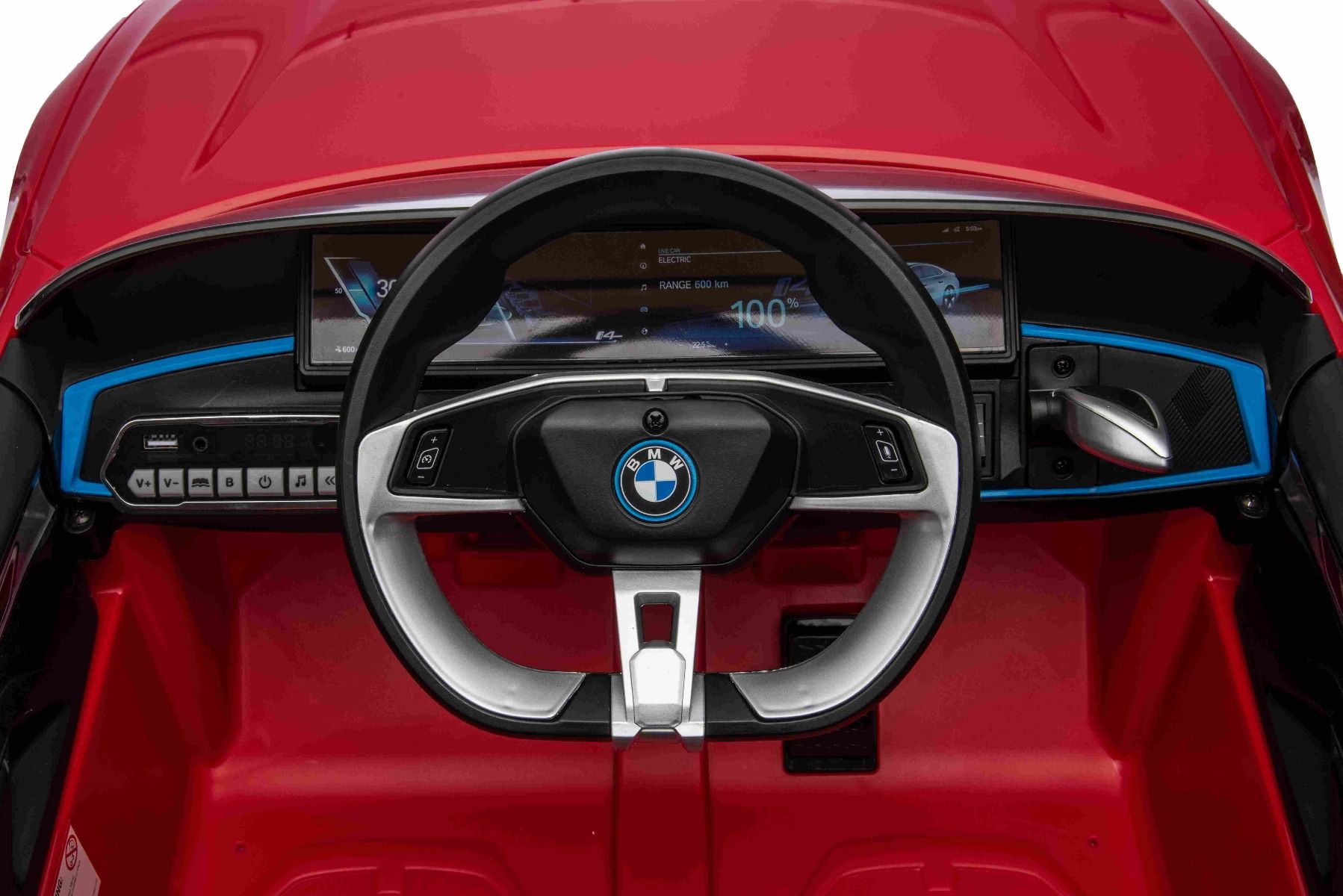 Voiture électrique 12V BMW i4, rouge, avec télécommande 2,4 GHz, moteur 2 X 25W, licence ORIGINAL