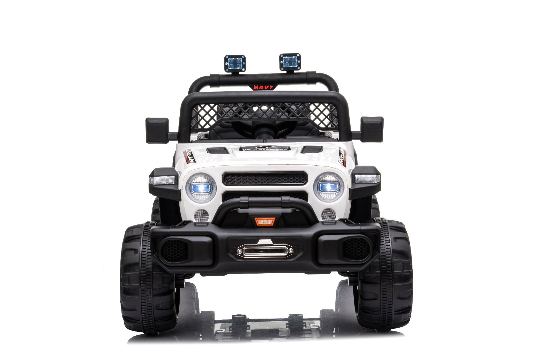 Voiture électrique enfants 12V All Ride, blanche, avec télécommande 2,4 GHz