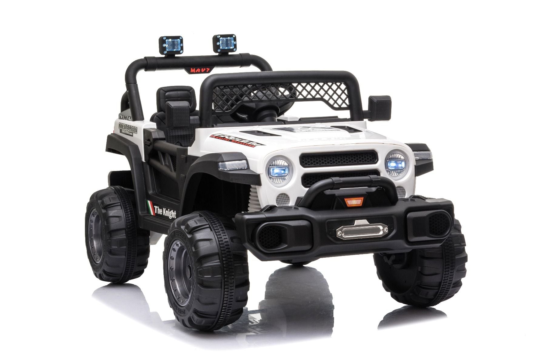 Voiture électrique enfants 12V All Ride, blanche, avec télécommande 2,4 GHz