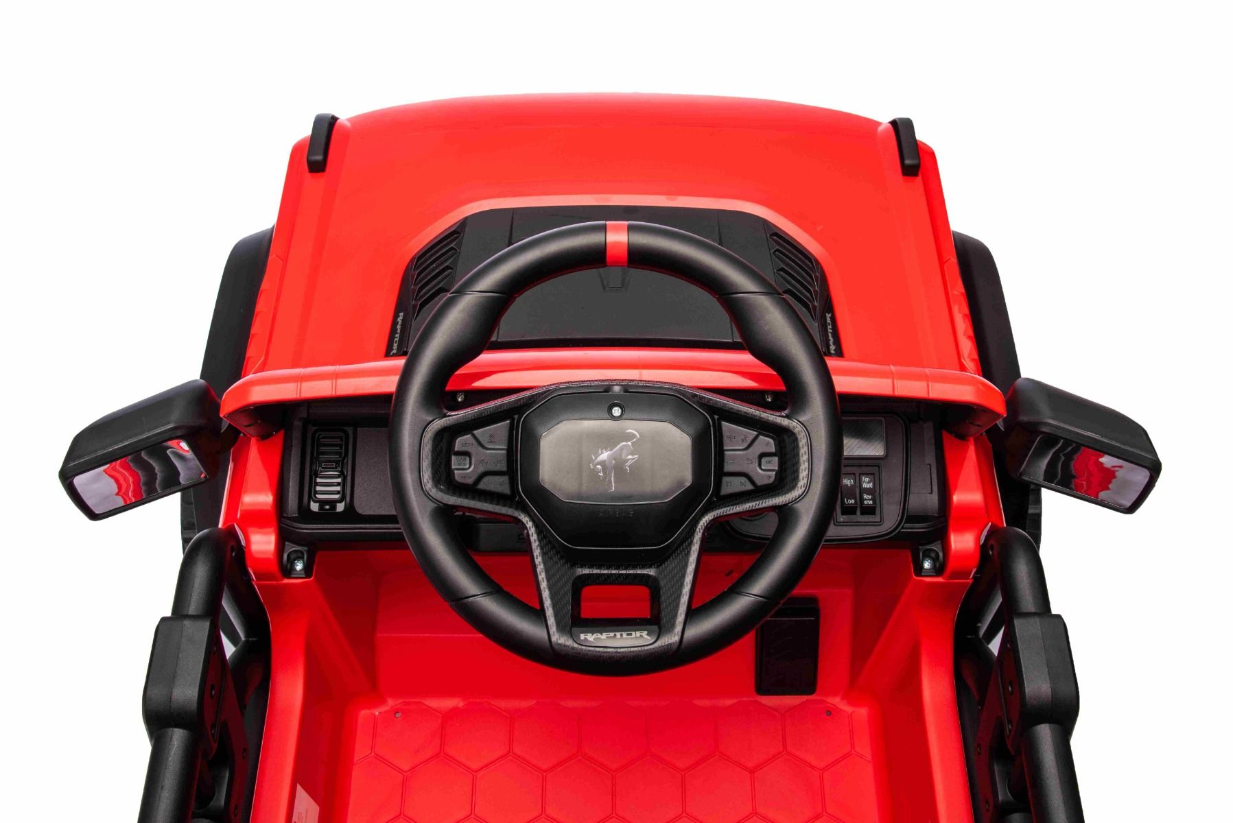 Voiture électrique Ford Bronco avec traction arrière, sous licence (siège unique), rose, batterie lithium, haute garde au sol, siège large, suspension de l'essieu arrière, télécommande 2,4 GHz, lecteur MP3 avec entrée USB, feux LED