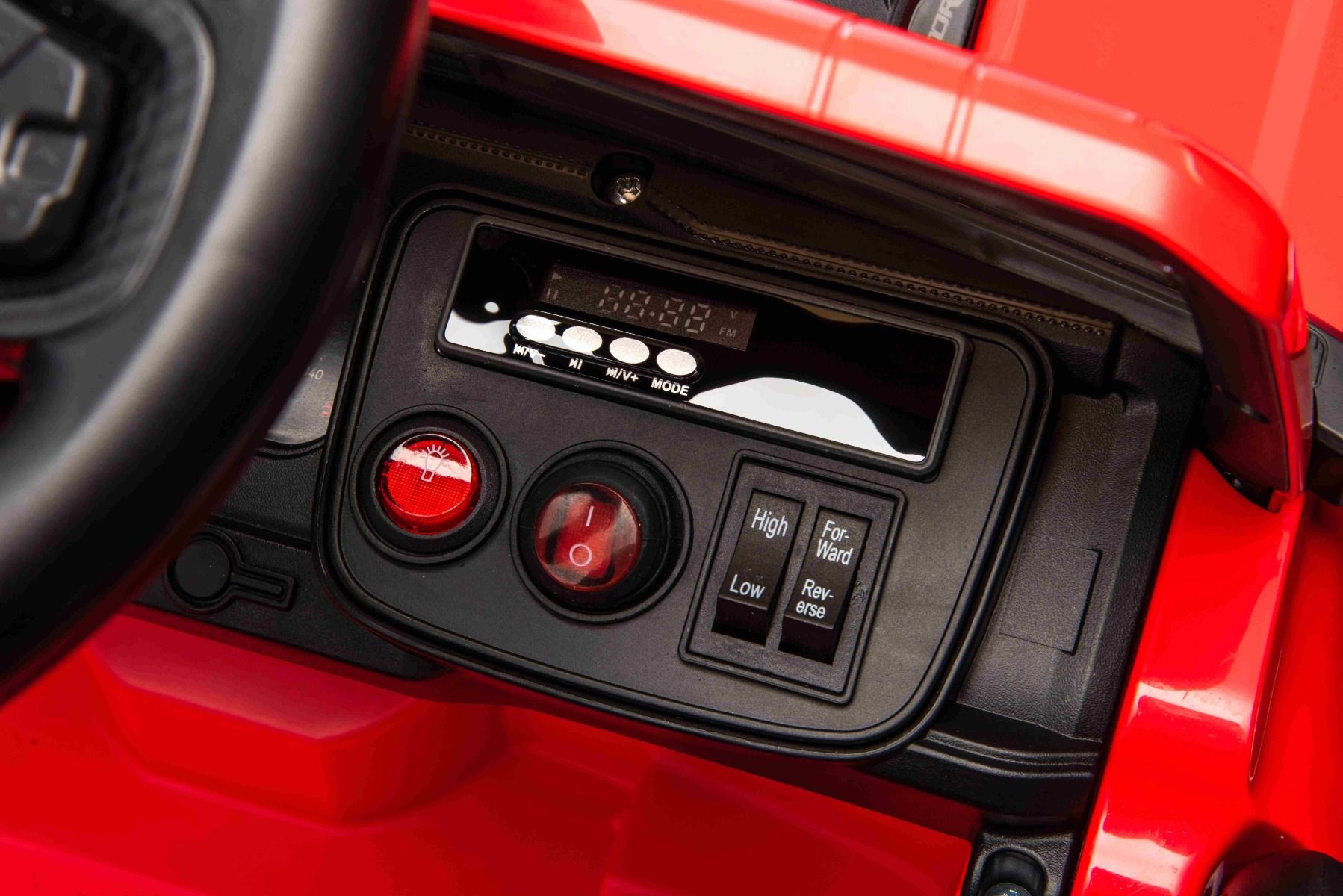 Voiture électrique Ford Bronco avec traction arrière, sous licence (siège unique), rose, batterie lithium, haute garde au sol, siège large, suspension de l'essieu arrière, télécommande 2,4 GHz, lecteur MP3 avec entrée USB, feux LED