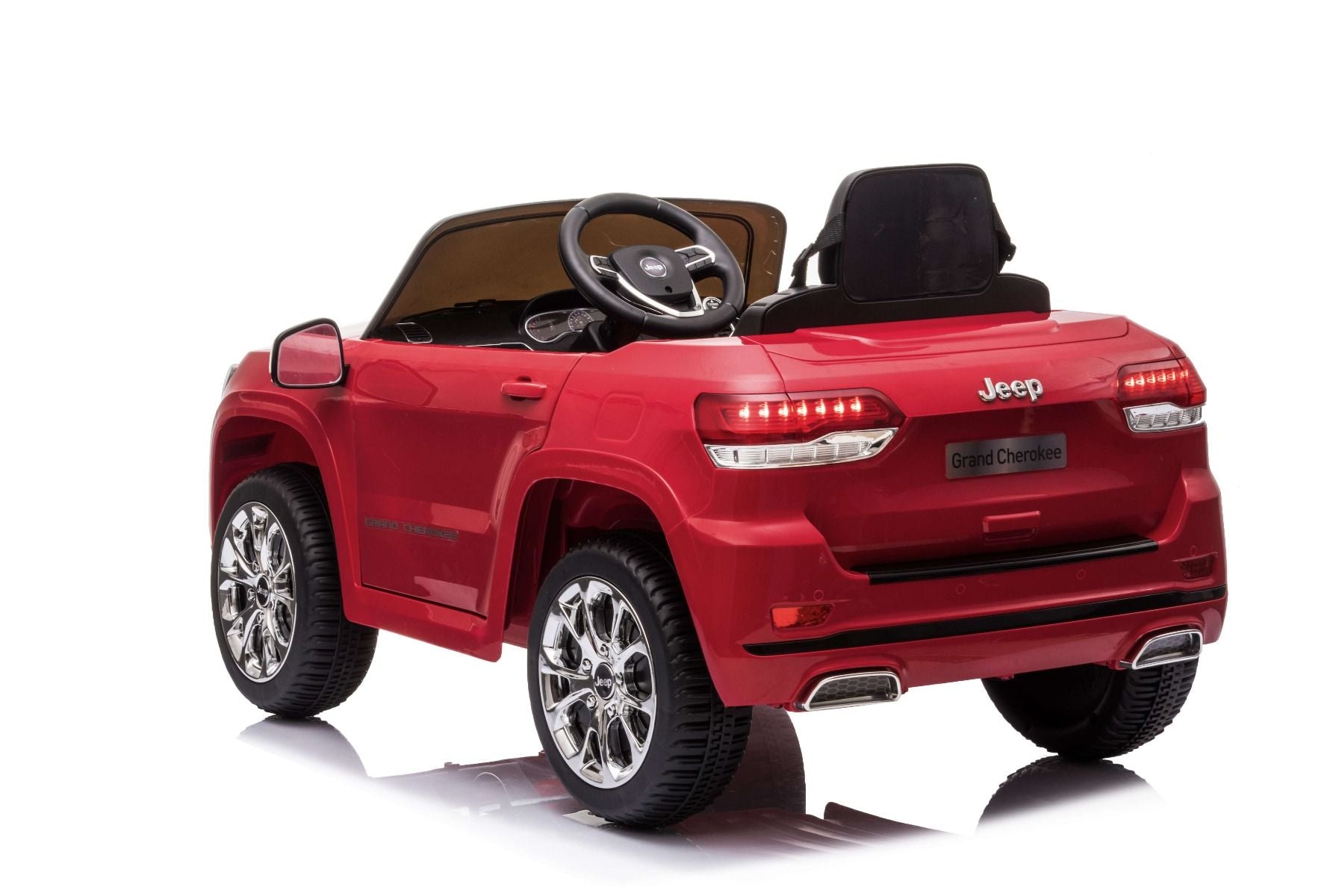 Voiture électrique enfant 12V JEEP GRAND CHEROKEE, ROUGE, avec télécommande 2,4 Ghz, batterie 12V / 7AH, moteur 2 x 35W