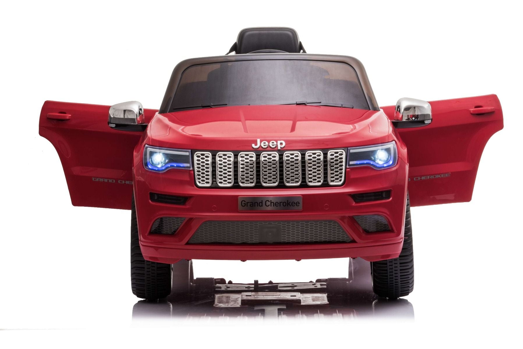 Voiture électrique enfant 12V JEEP GRAND CHEROKEE, ROUGE, avec télécommande 2,4 Ghz, batterie 12V / 7AH, moteur 2 x 35W