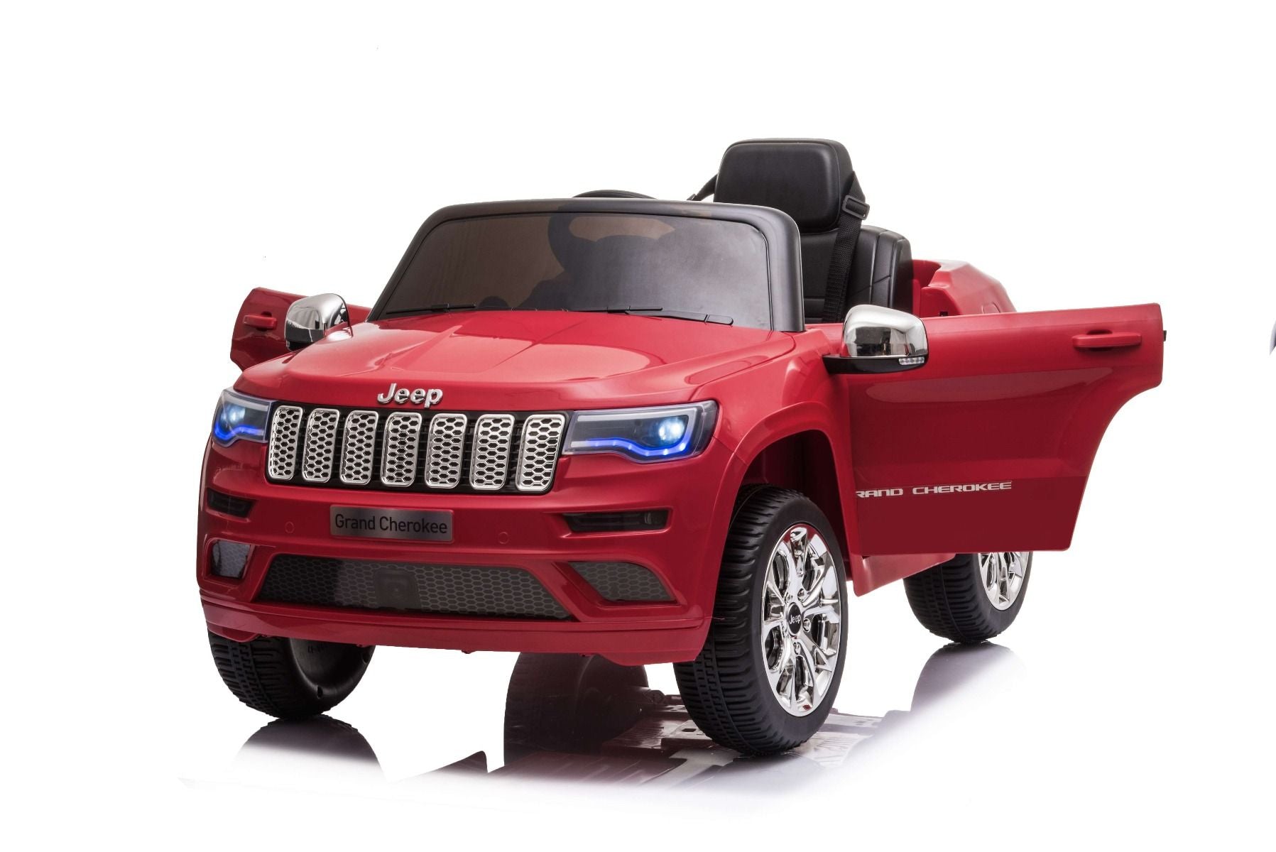 Voiture électrique enfant 12V JEEP GRAND CHEROKEE, ROUGE, avec télécommande 2,4 Ghz, batterie 12V / 7AH, moteur 2 x 35W