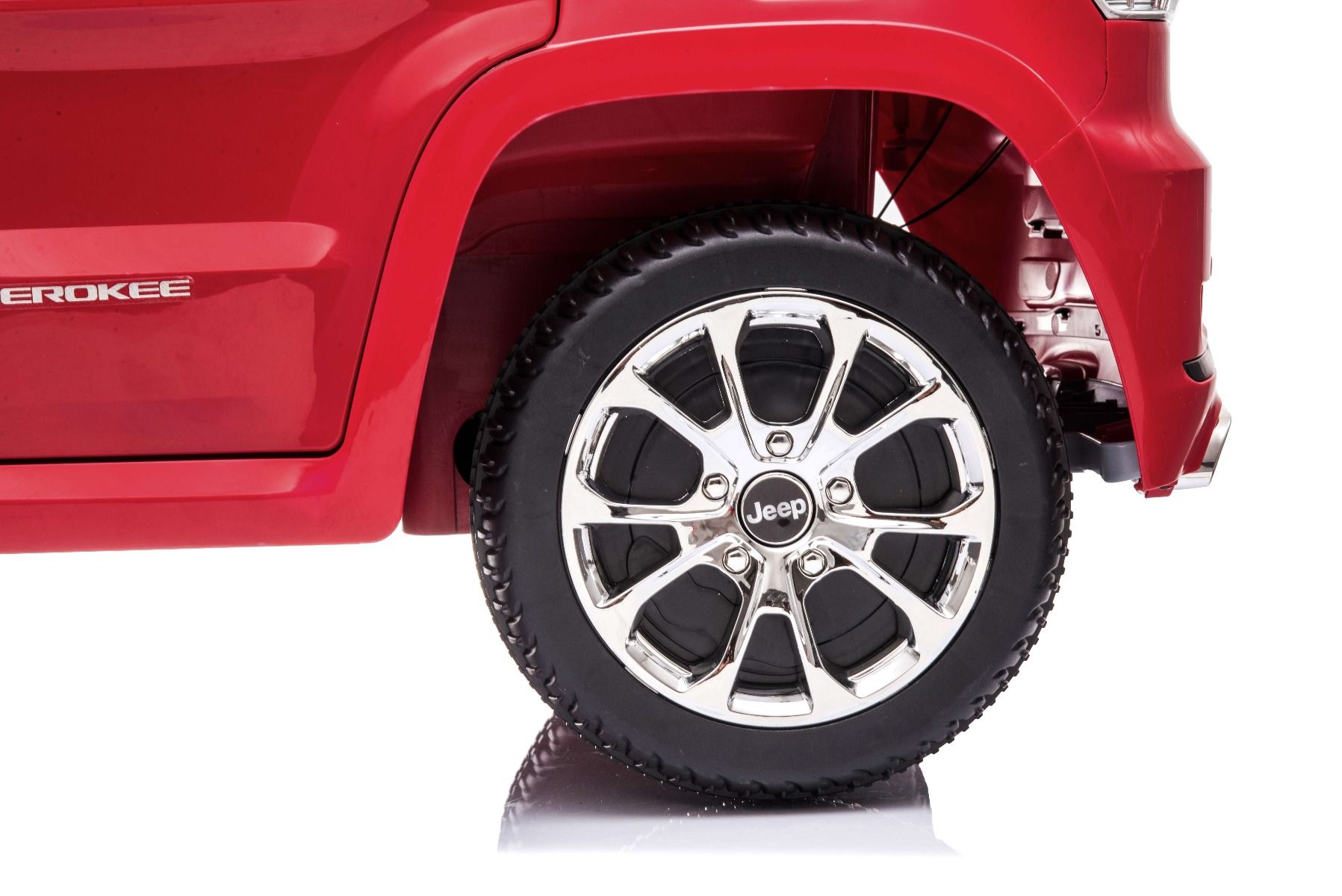 Voiture électrique enfant 12V JEEP GRAND CHEROKEE, ROUGE, avec télécommande 2,4 Ghz, batterie 12V / 7AH, moteur 2 x 35W