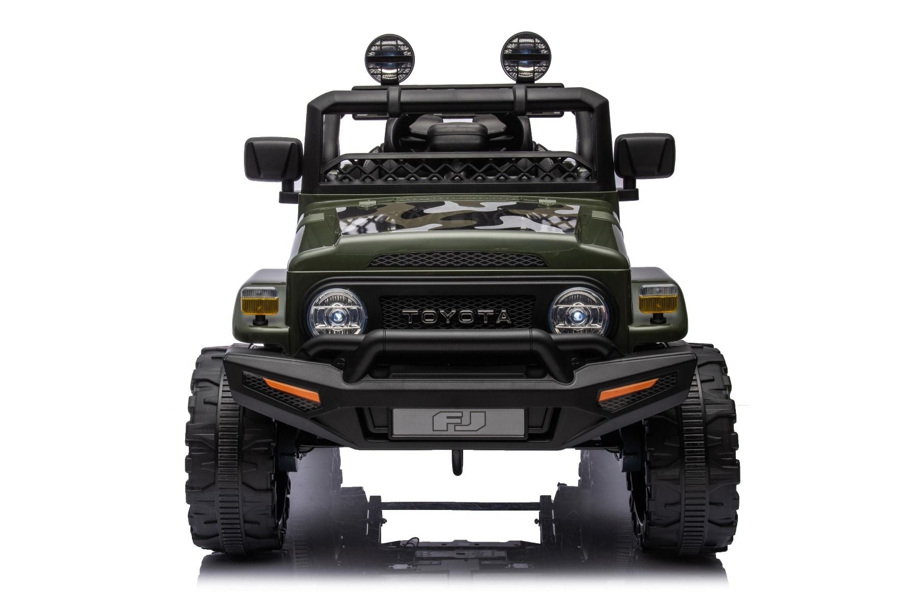 Voiture électrique enfant 12V TOYOTA FJ CRUISER avec traction arrière, Verte, Télécommande 2,4 GHz