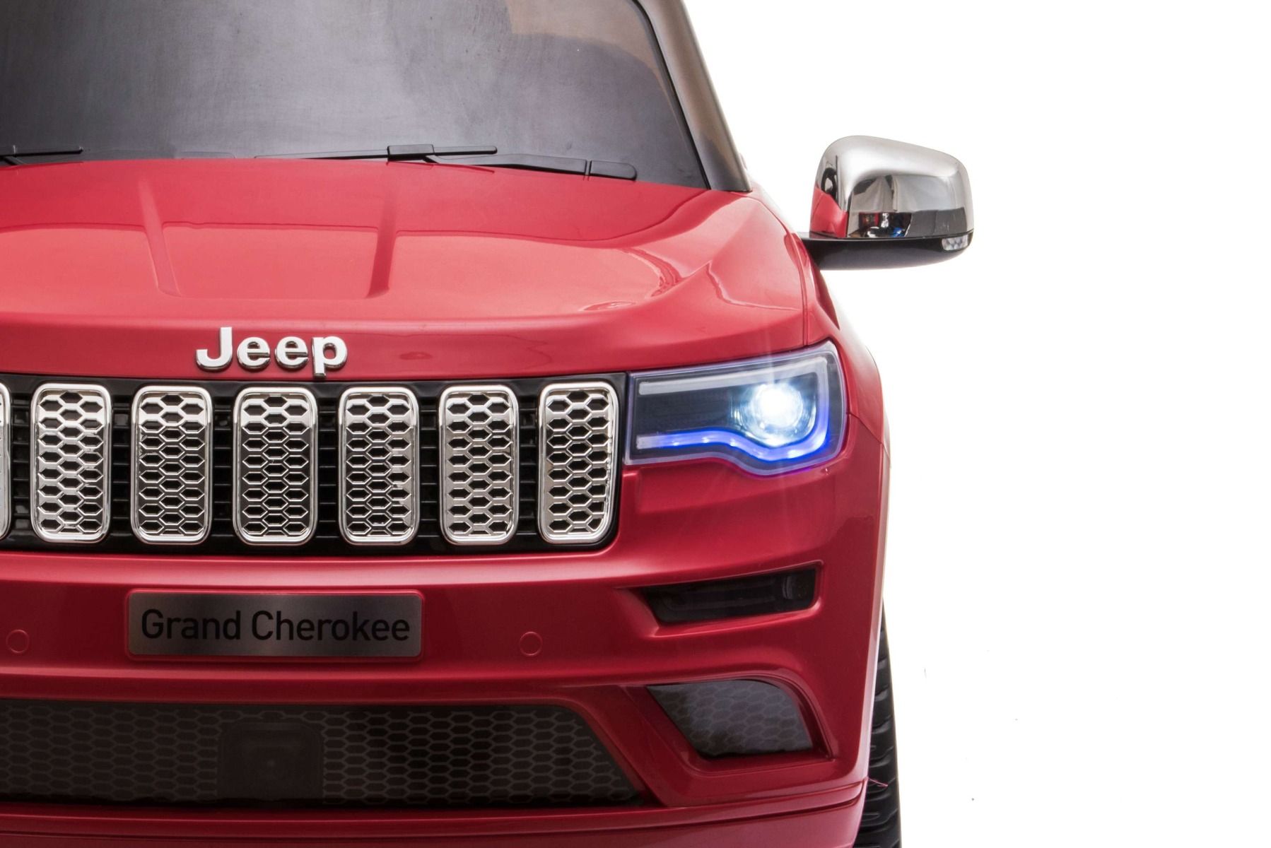 Voiture électrique enfant 12V JEEP GRAND CHEROKEE, ROUGE, avec télécommande 2,4 Ghz, batterie 12V / 7AH, moteur 2 x 35W