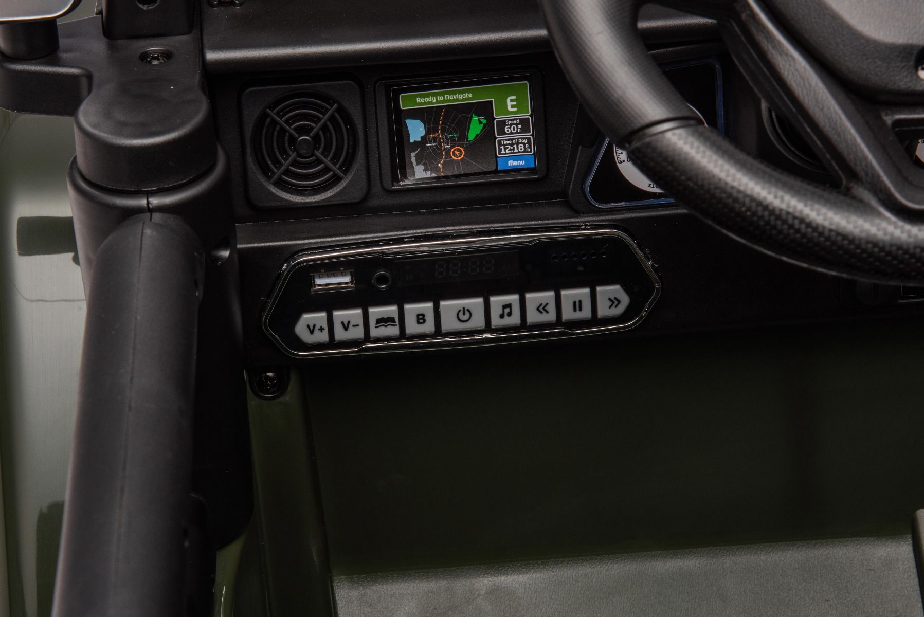 Voiture électrique enfant 12V TOYOTA FJ CRUISER avec traction arrière, Noir, Télécommande 2,4 GHz