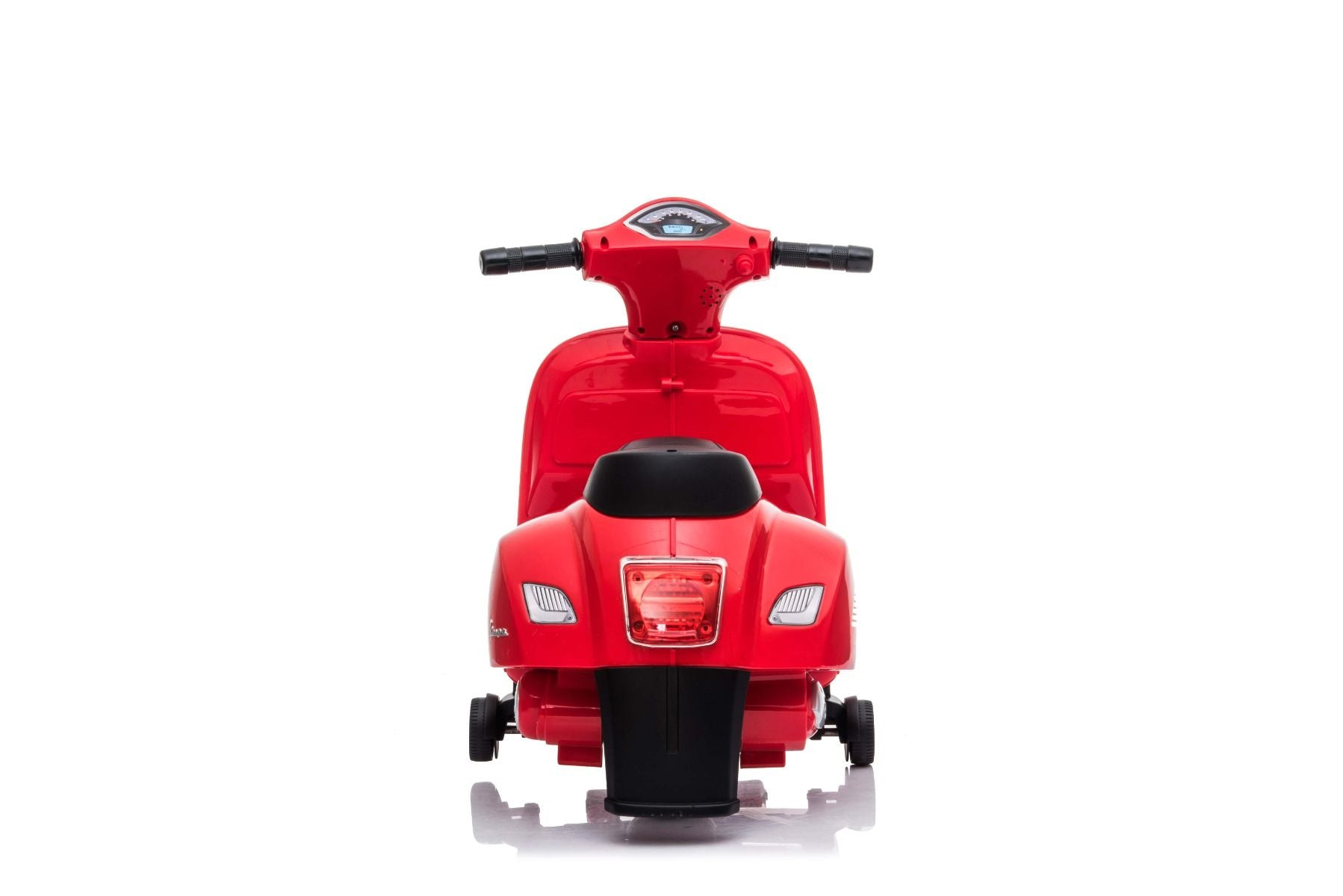 Scooter électrique Vespa GTS, rouge, avec roues auxiliaires, Autorisé, Batterie 6V, Siège en cuir, Moteur 30W