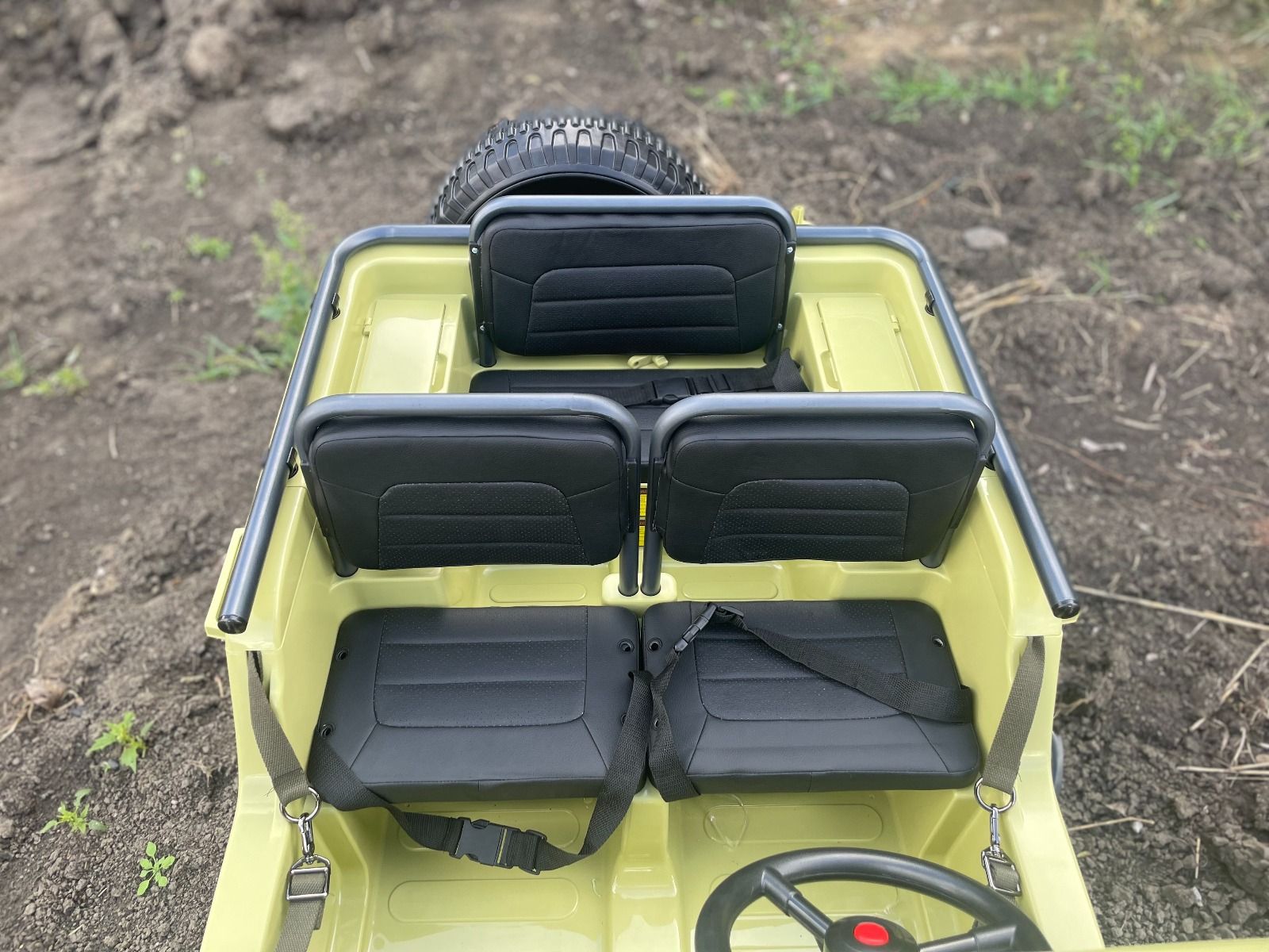 4x4 Voiture électrique enfant 12V 3 places USA ARMY, avec télécommande 2,4 GHz, Batterie 12V14AH, 4 x 4 lecteur