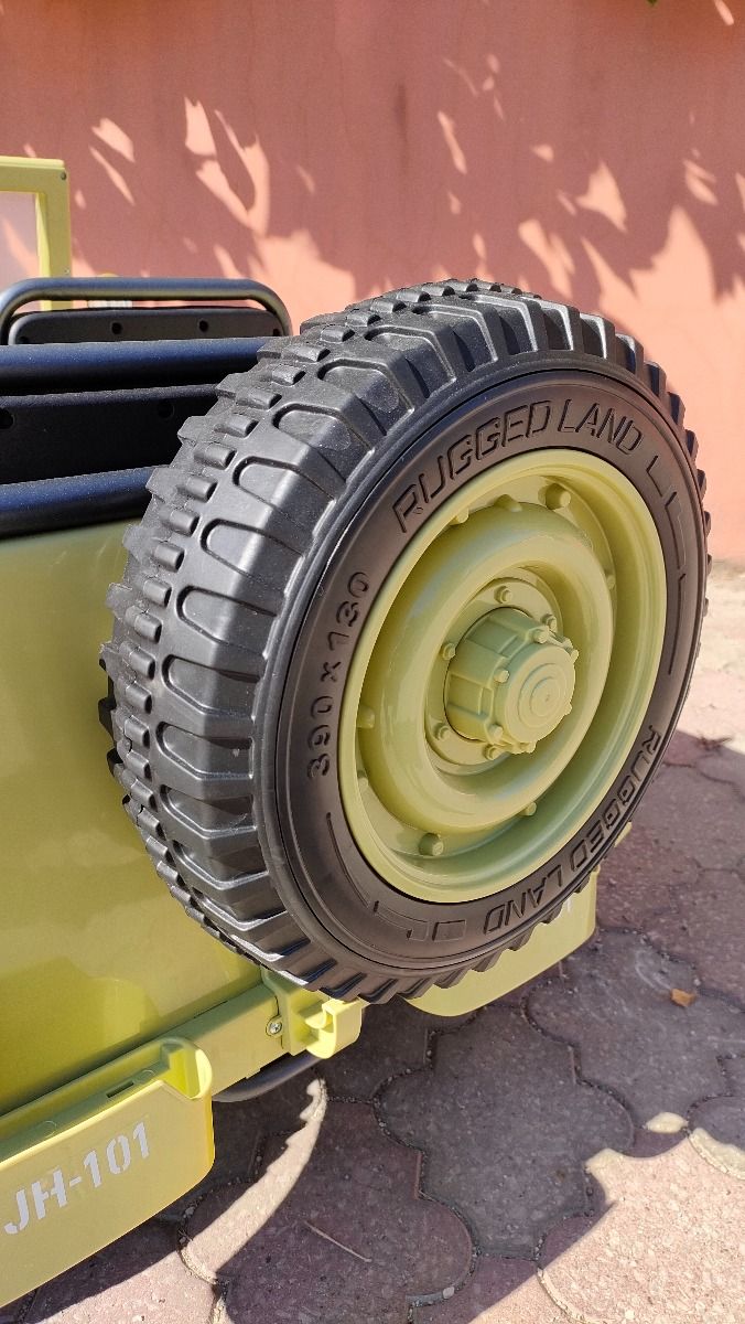 4x4 Voiture électrique enfant 12V 3 places USA ARMY, avec télécommande 2,4 GHz, Batterie 12V14AH, 4 x 4 lecteur