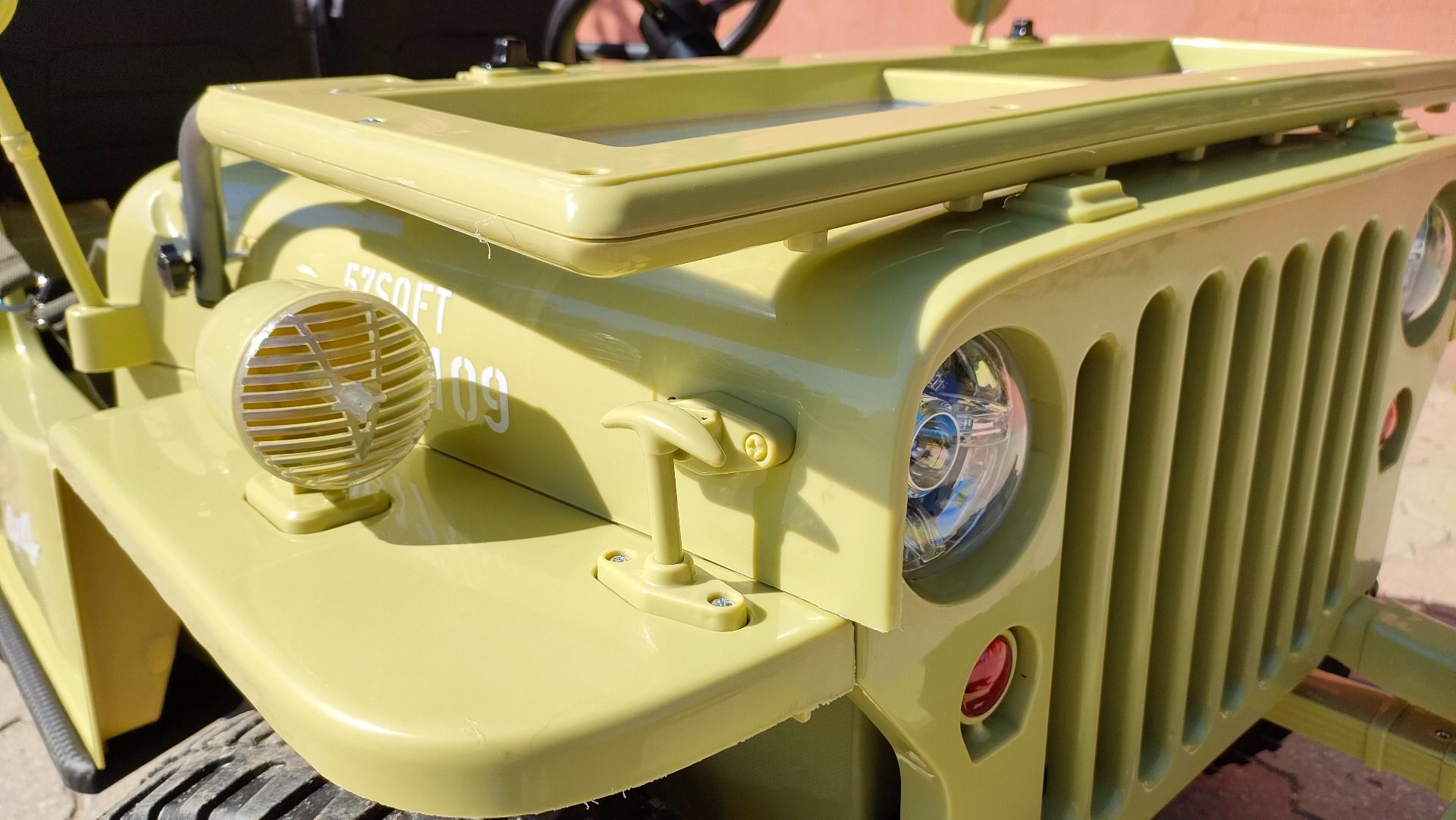 4x4 Voiture électrique enfant 12V 3 places USA ARMY, avec télécommande 2,4 GHz, Batterie 12V14AH, 4 x 4 lecteur