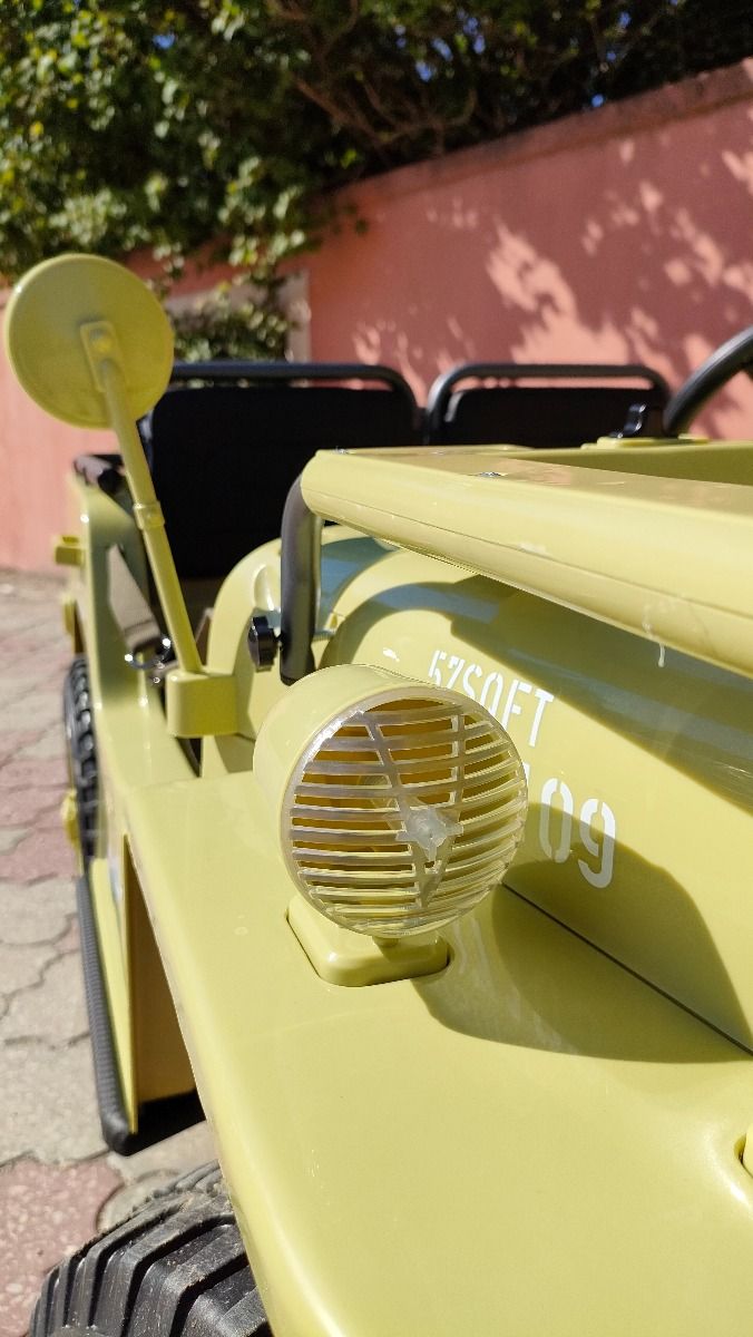 4x4 Voiture électrique enfant 12V 3 places USA ARMY, avec télécommande 2,4 GHz, Batterie 12V14AH, 4 x 4 lecteur