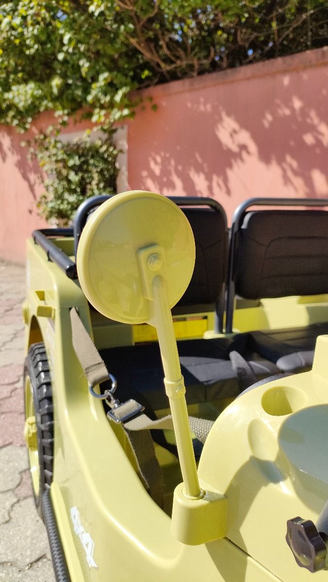 4x4 Voiture électrique enfant 12V 3 places USA ARMY, avec télécommande 2,4 GHz, Batterie 12V14AH, 4 x 4 lecteur