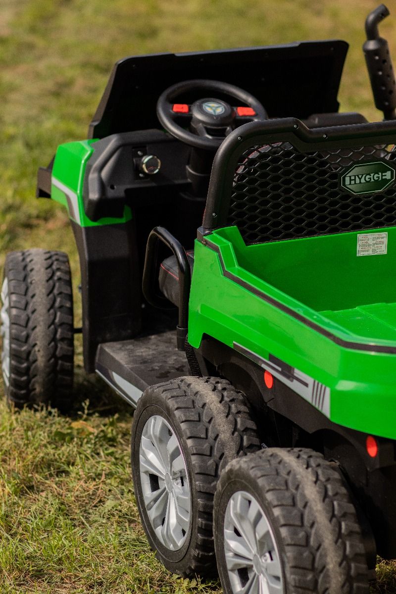 Voiture électrique enfant 12V 2 places agricole sous licence RIDER 6X6 avec avec télécommande 2,4 GHz, 4 roues motrices