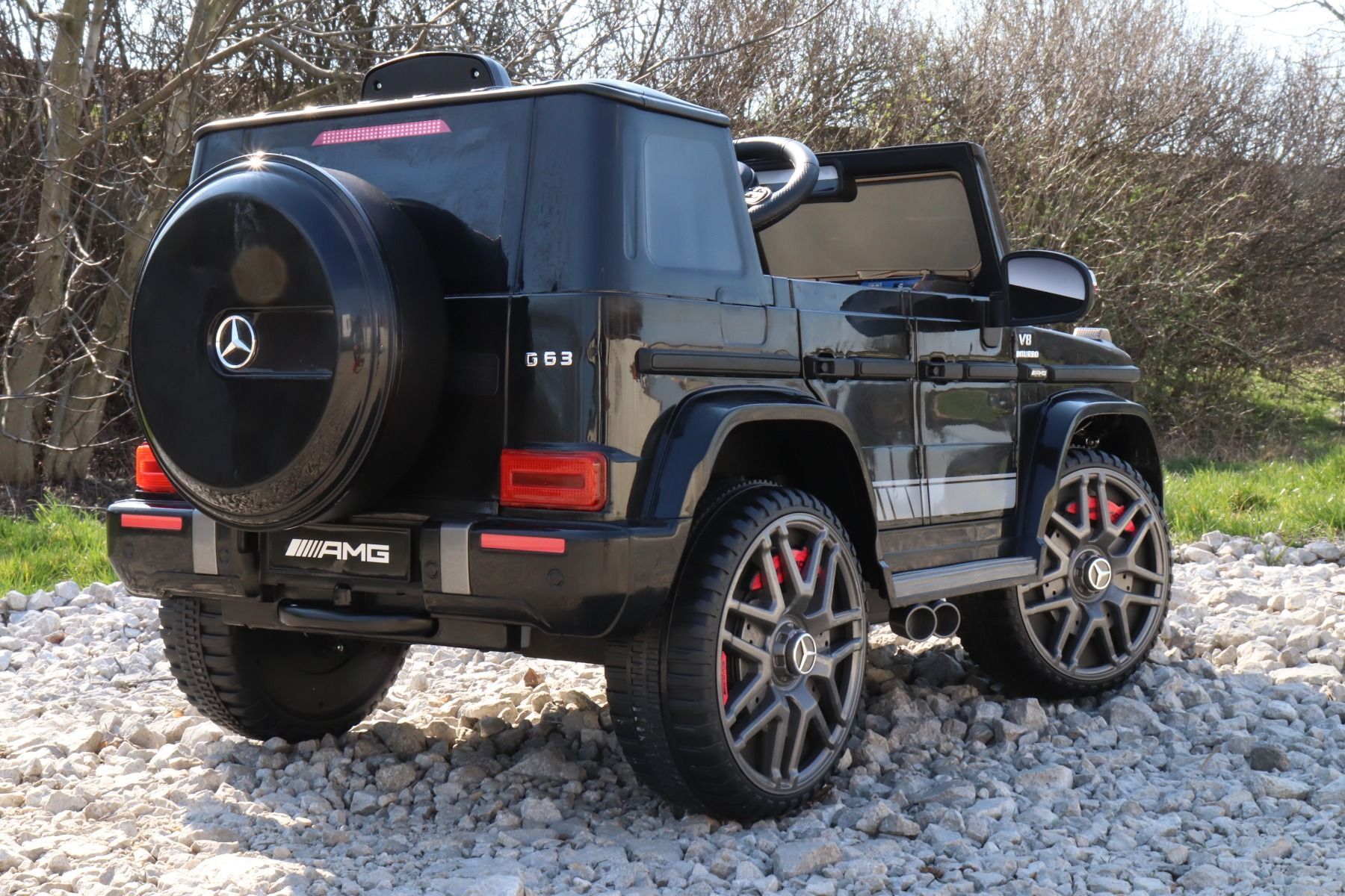 Voiture électrique enfant 12V Mercedes G neuve, noire, avec télécommande de 2,4 Ghz, monoplace, 2x moteur, batterie 12 V