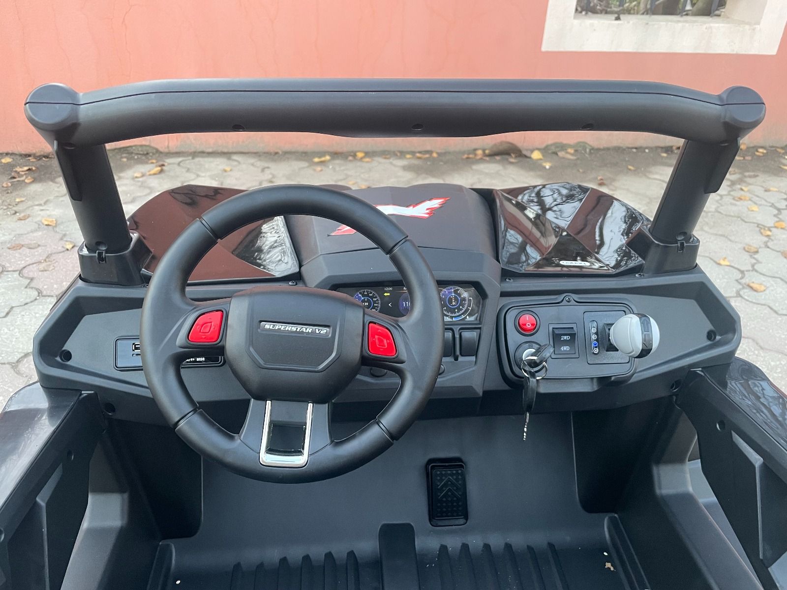 4x4 Voiture electrique enfants 2x12V NEUF RSX Rouge, Buggy electrique enfant 2 places