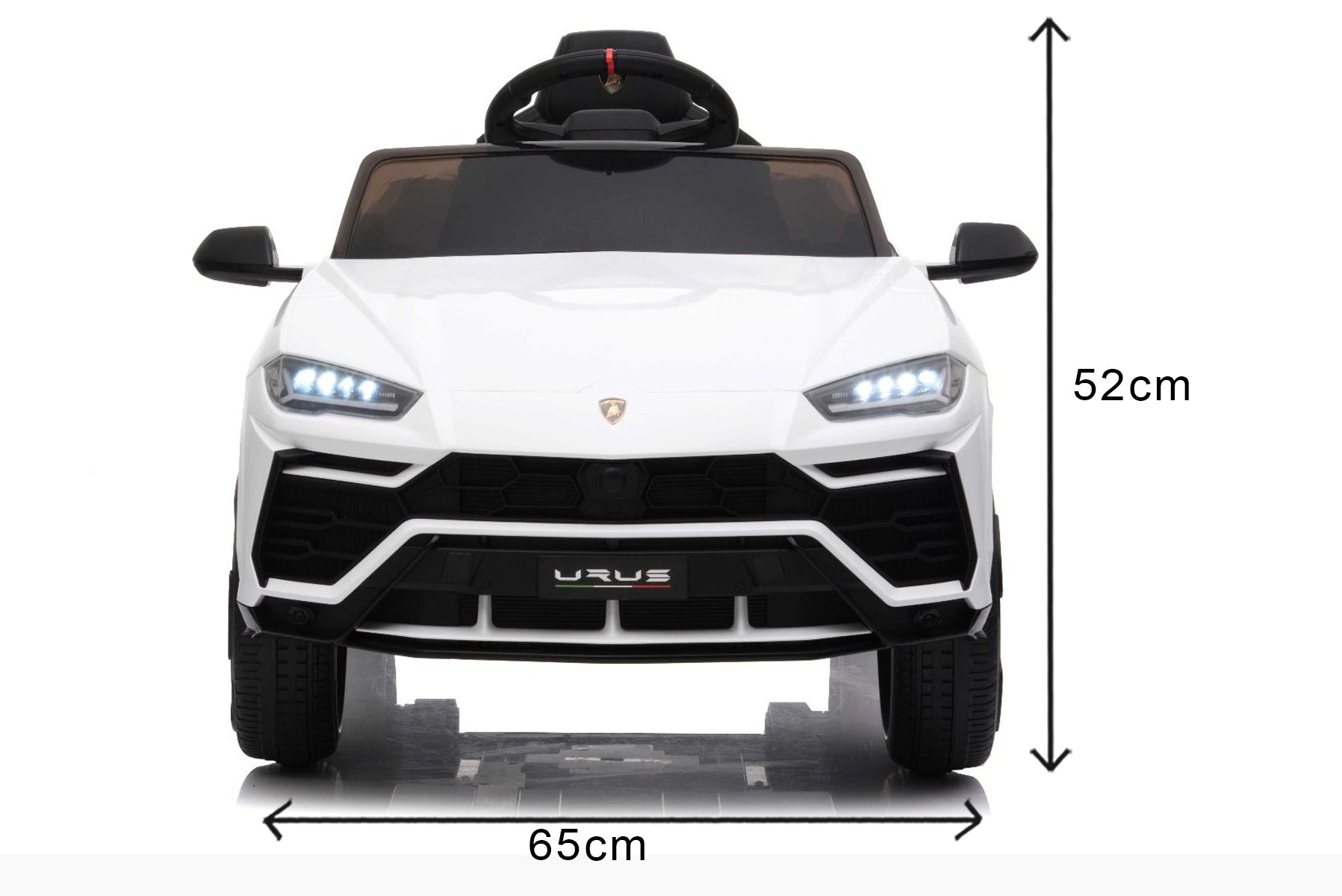 Voiture electrique enfànt 12V Lamborghini Urus, blanc, avec télécommande 2,4 GHz, 2x moteur