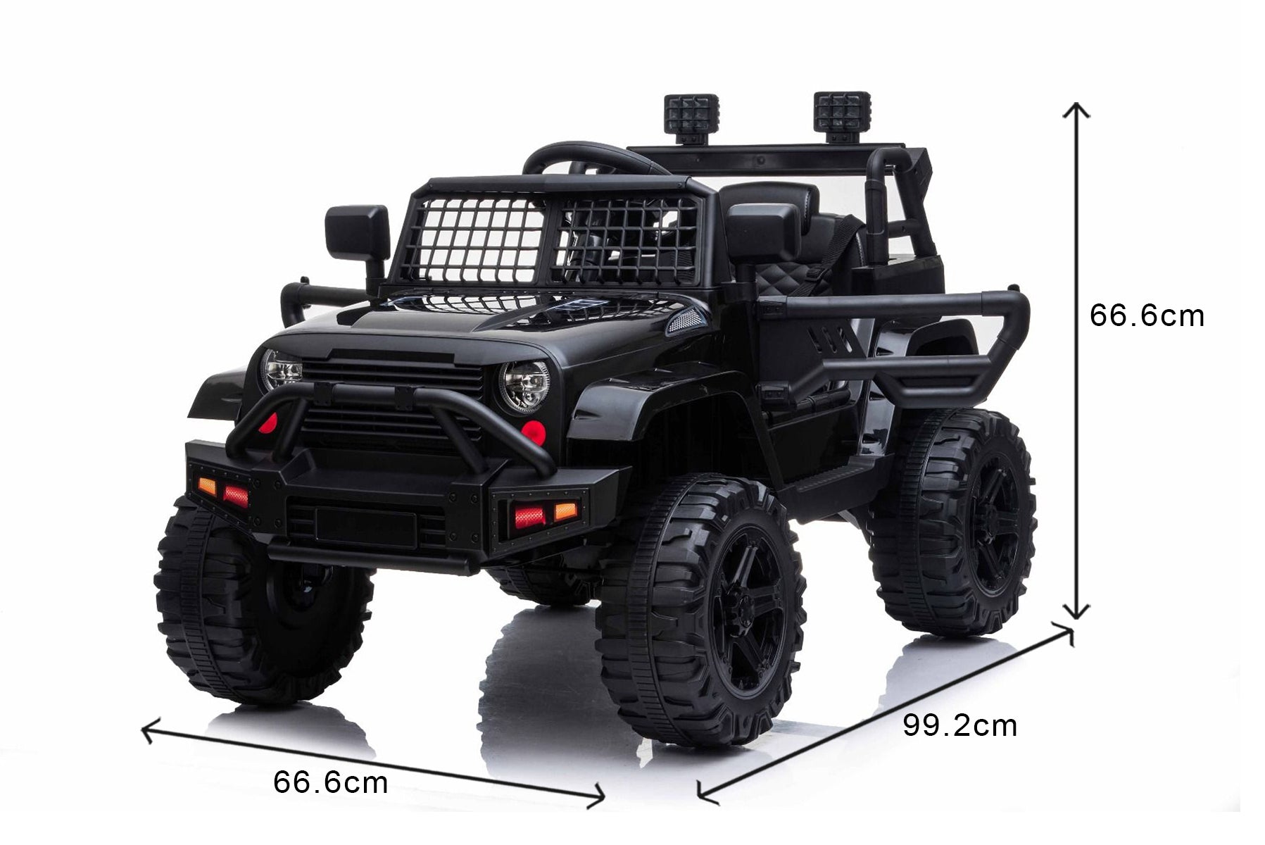 Voiture électrique enfants 12V OFFROAD, noire, batterie 12V, avec télécommande 2,4 GHz