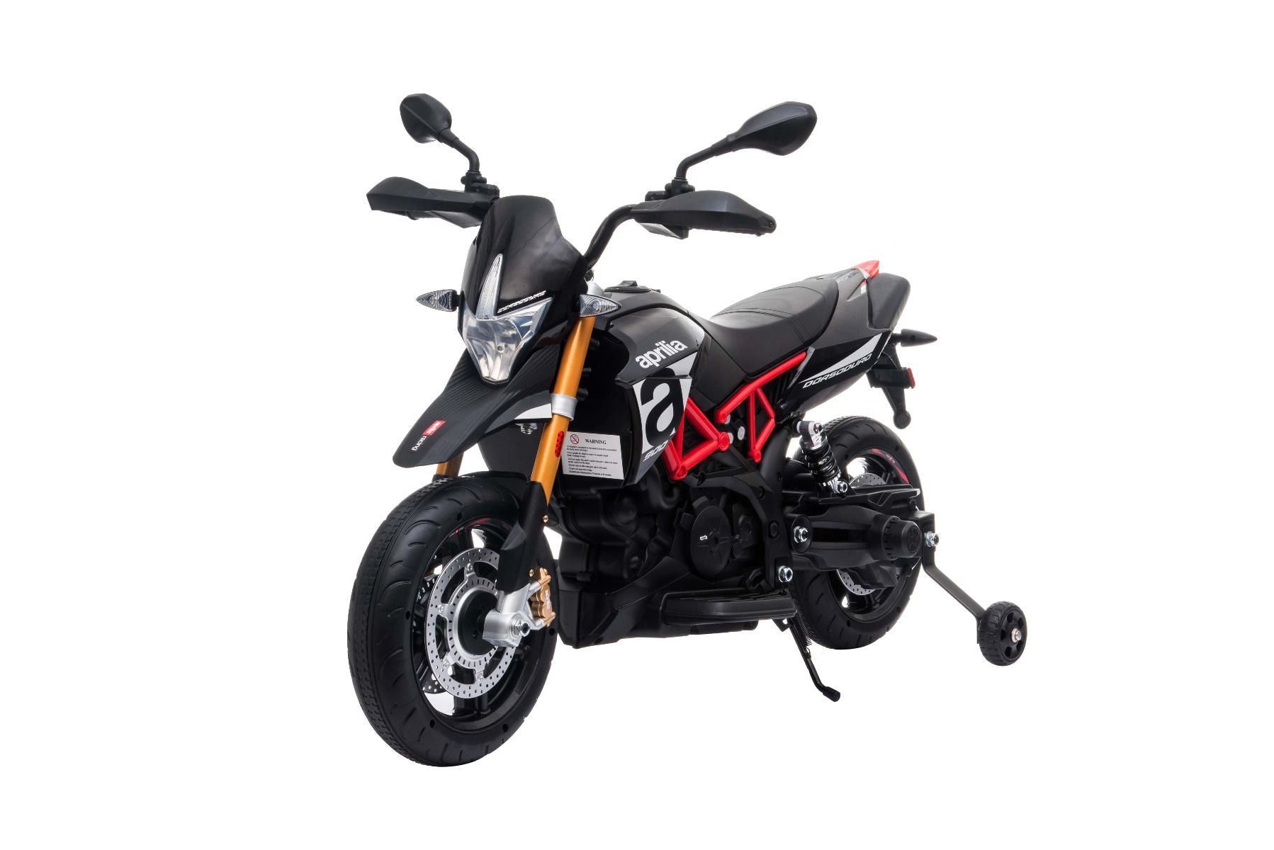 Moto electrique enfànt 12V APRILIA DORSODURO 900, noir, avec licence