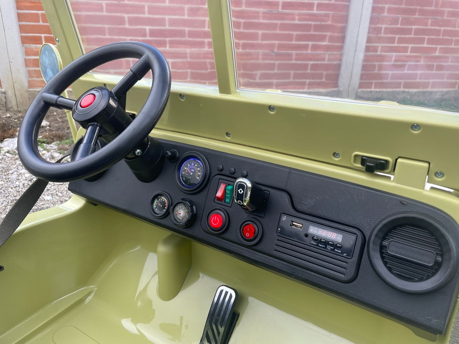 4x4 Voiture électrique enfant 12V 3 places USA ARMY, avec télécommande 2,4 GHz, Batterie 12V14AH, 4 x 4 lecteur