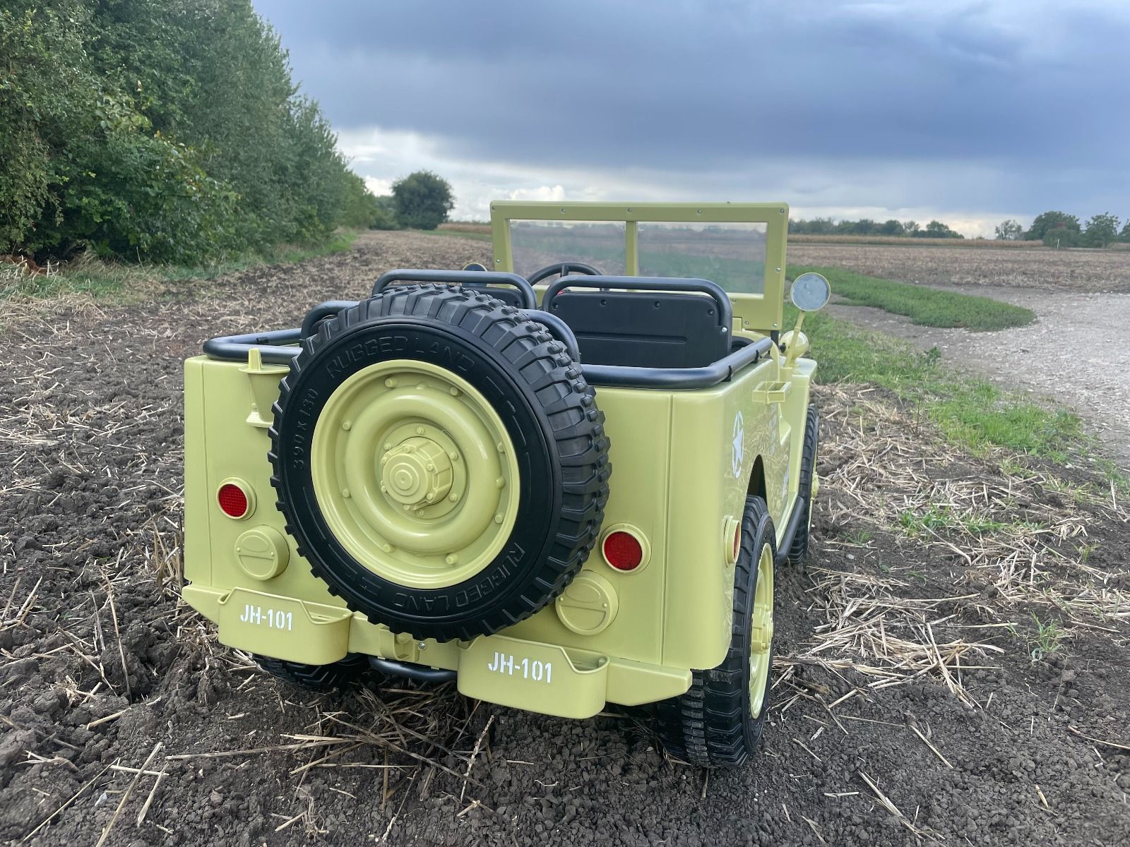 4x4 Voiture électrique enfant 12V 3 places USA ARMY, avec télécommande 2,4 GHz, Batterie 12V14AH, 4 x 4 lecteur