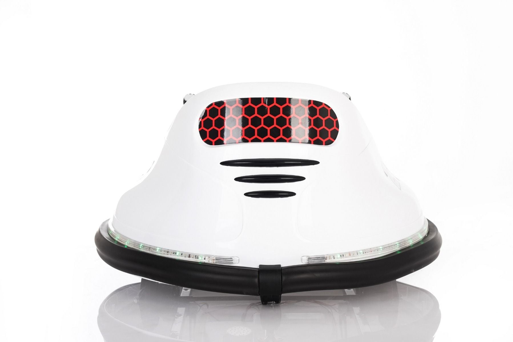 Porteur électrique RIRIDRIVE 12V blanc, convient pour une utilisation intérieure et extérieure, Télécommande 2,4 Ghz, Eclairage LED, Commande par joystick, Moteur 2 X 15W