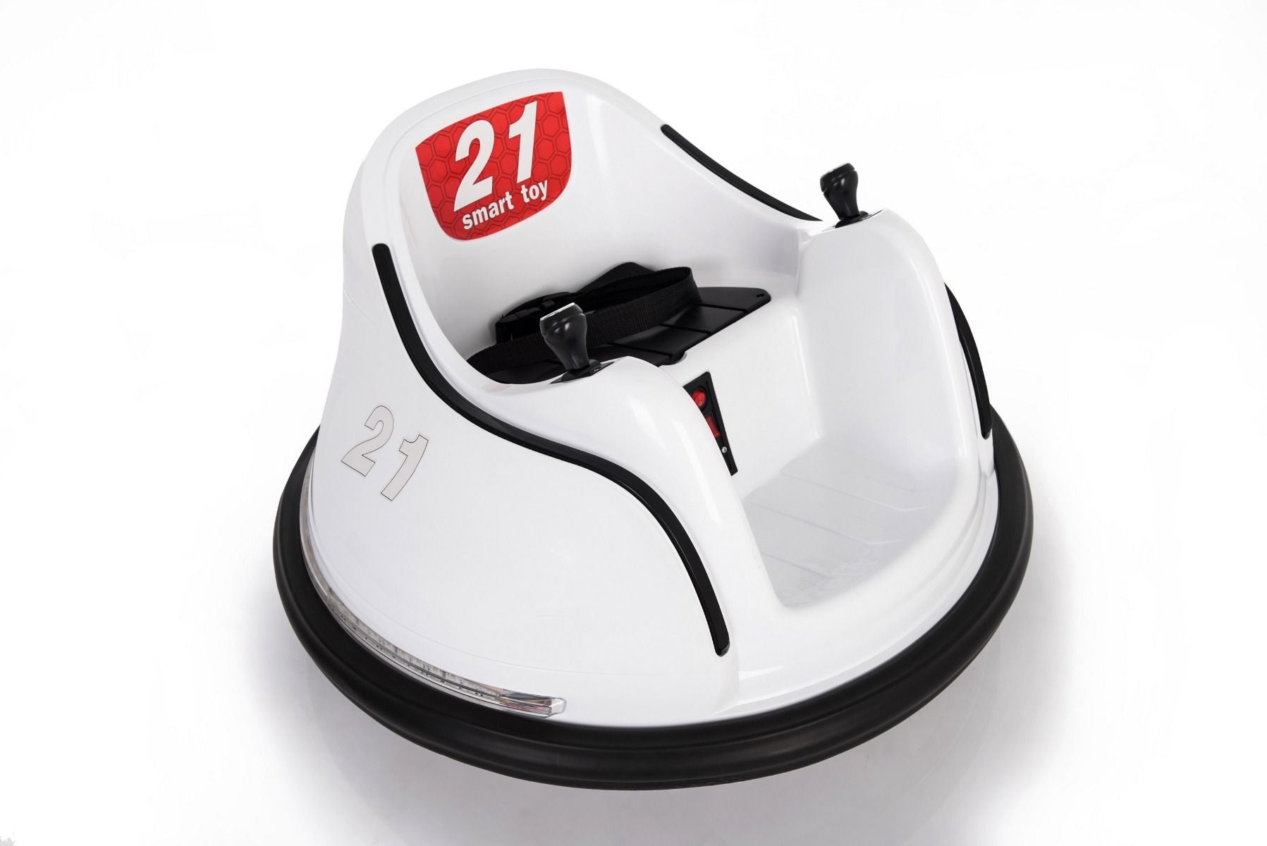 Porteur électrique RIRIDRIVE 12V blanc, convient pour une utilisation intérieure et extérieure, Télécommande 2,4 Ghz, Eclairage LED, Commande par joystick, Moteur 2 X 15W