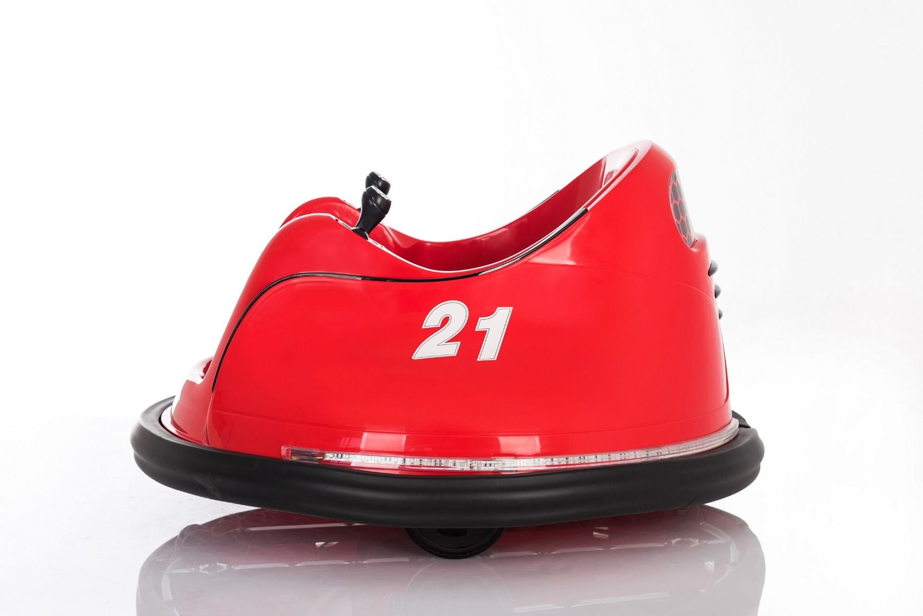 Porteur électrique RIRIDRIVE 12V rouge, convient pour une utilisation intérieure et extérieure, Télécommande 2,4 Ghz, Eclairage LED, Commande par joystick, Moteur 2 X 15W