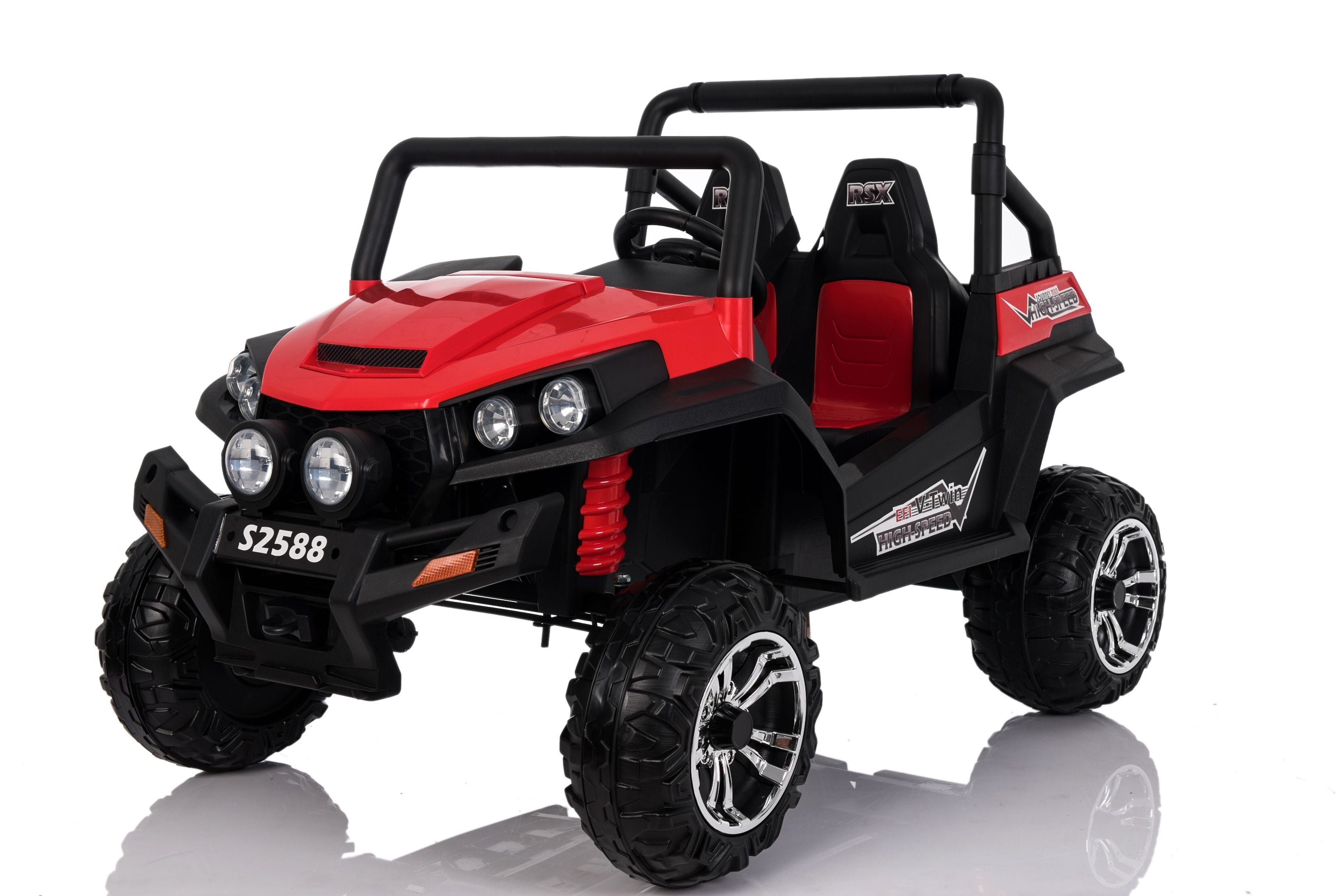 4x4 Voiture electrique enfants 12V RSX Rouge, Buggy electrique enfant 2 places