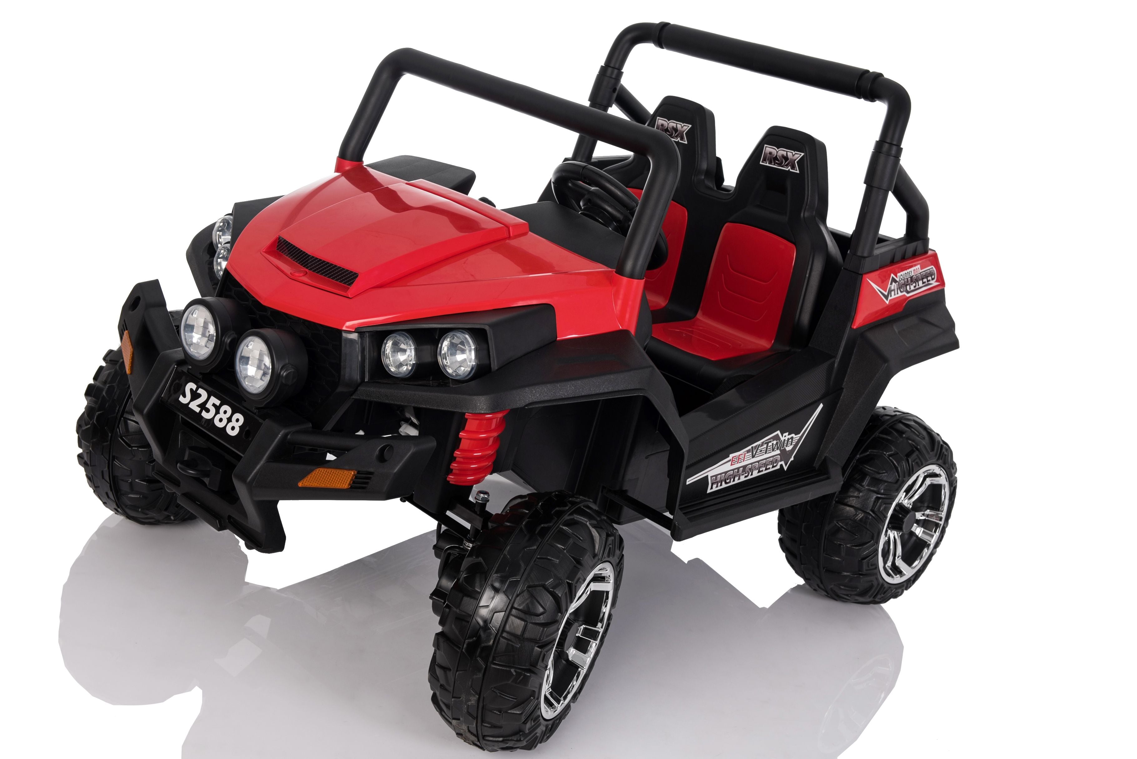4x4 Voiture electrique enfants 12V RSX Rouge, Buggy electrique enfant 2 places