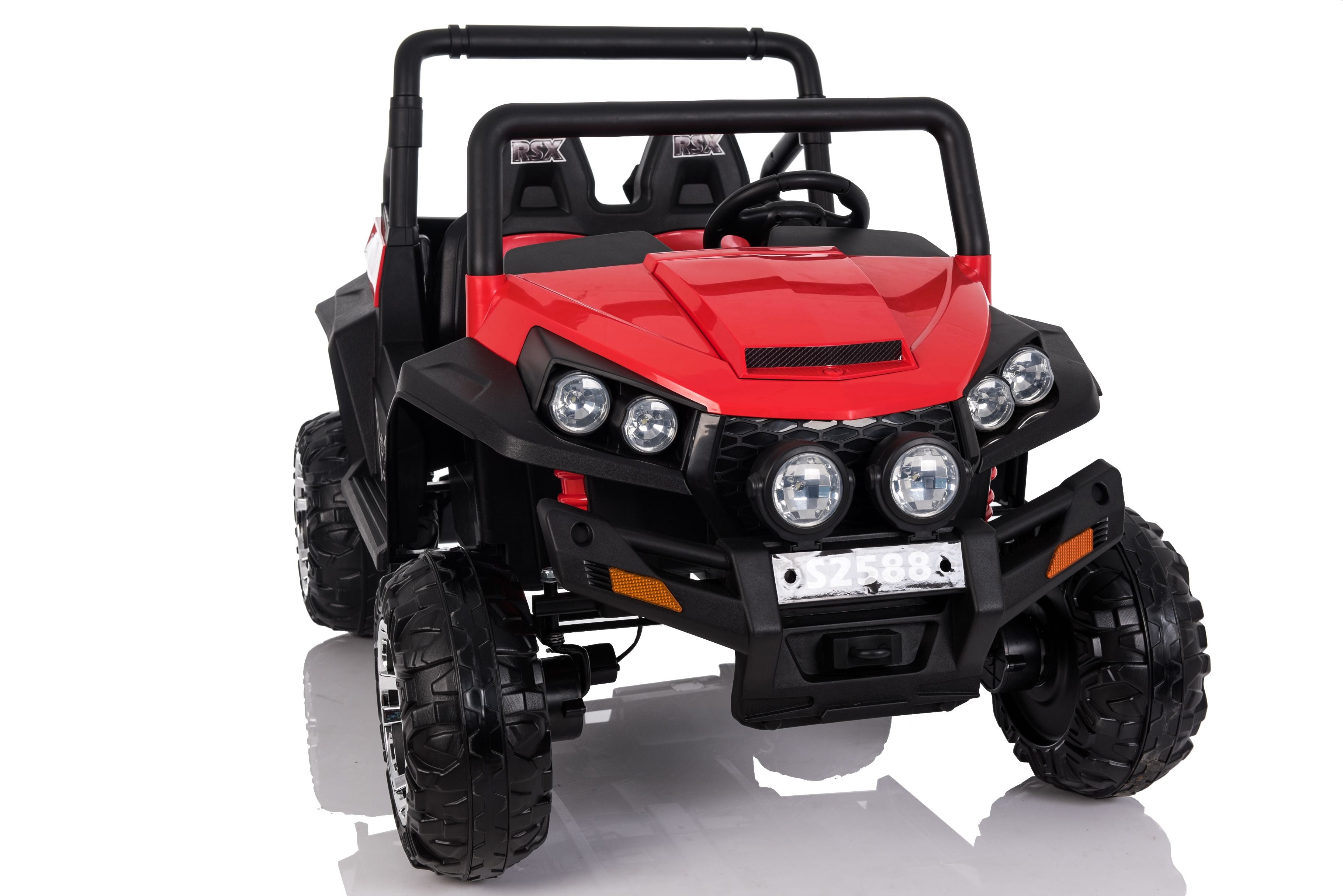 4x4 Voiture electrique enfants 12V RSX Rouge, Buggy electrique enfant 2 places
