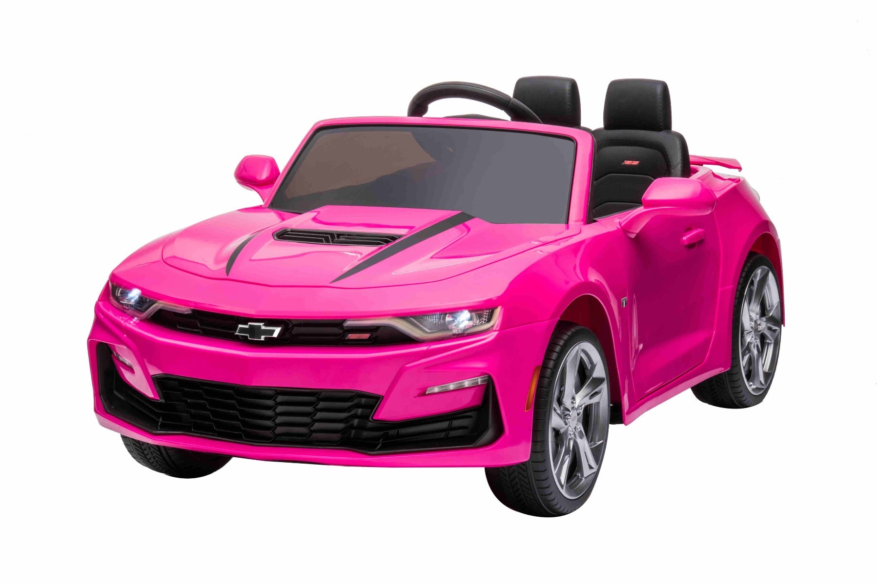 Voiture électrique enfants 12V Chevrolet Camaro, rose, moteur 2x 35 W, avec télécommande 2,4 Ghz