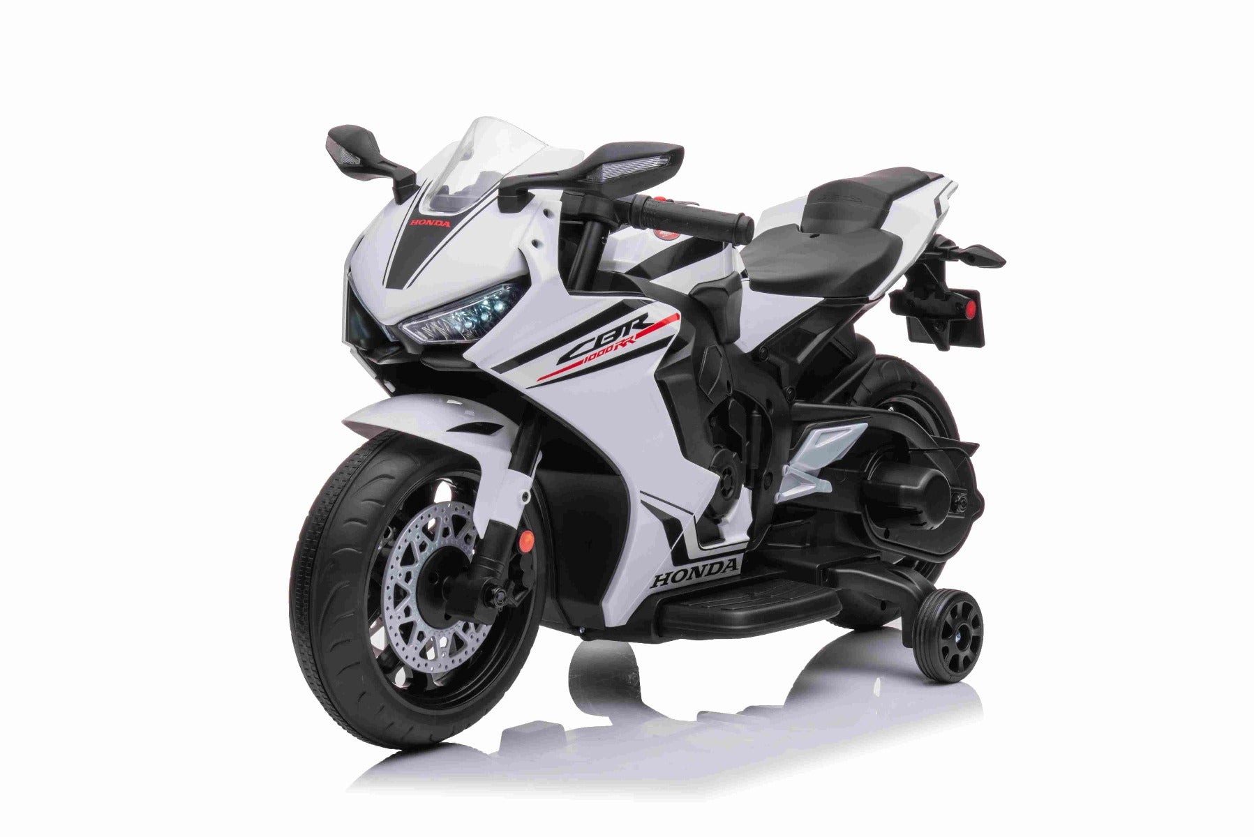 Moto électrique 12V HONDA CBR 1000RR, blanc sous licence, moteur 30W