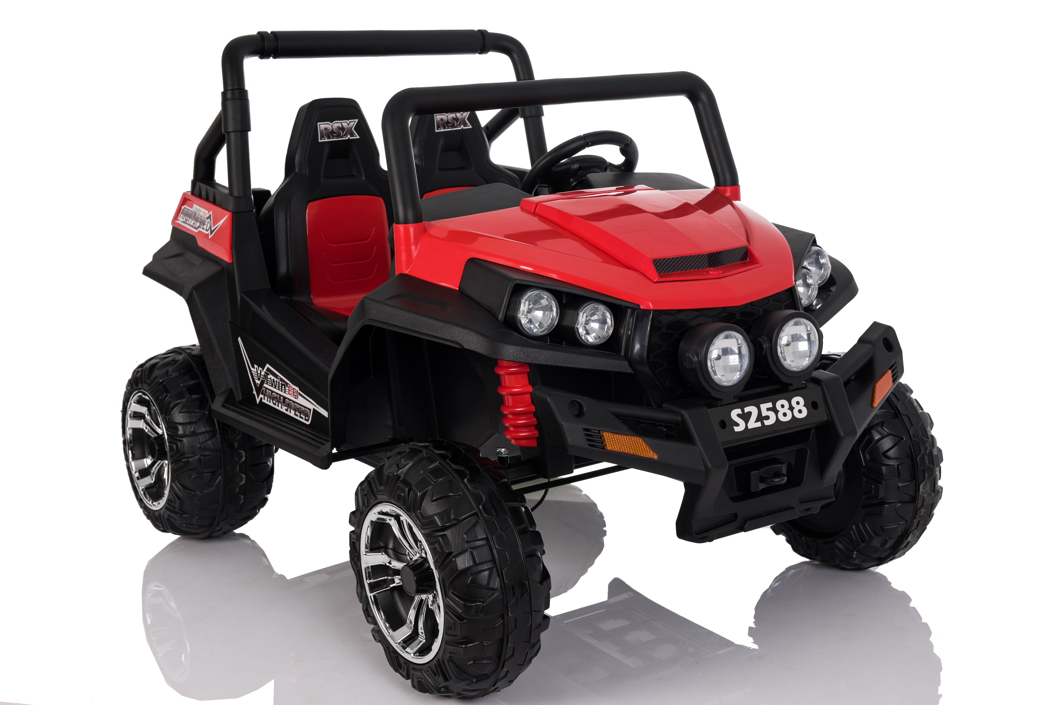 4x4 Voiture electrique enfants 12V RSX Rouge, Buggy electrique enfant 2 places